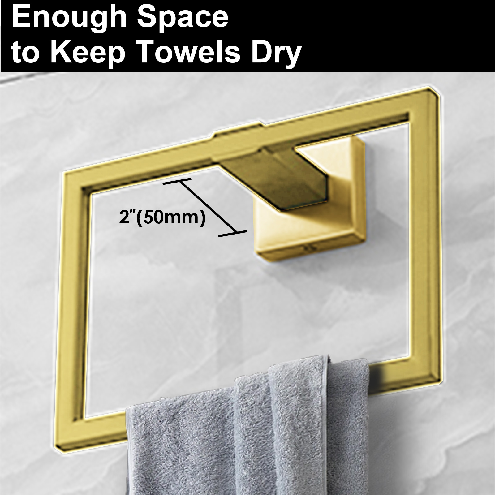 Square Hand Towel Ring | Lava Odoro-LAVA ODORO