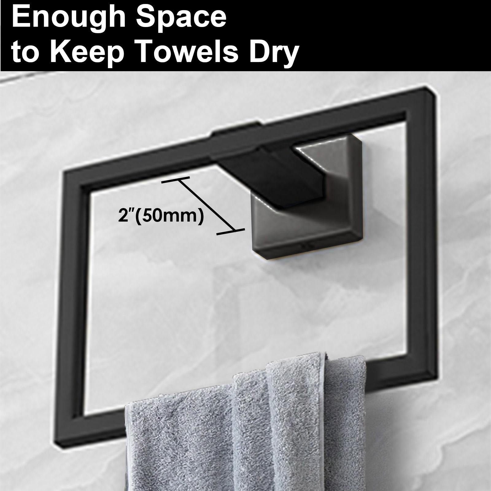 Square Hand Towel Ring | Lava Odoro-LAVA ODORO