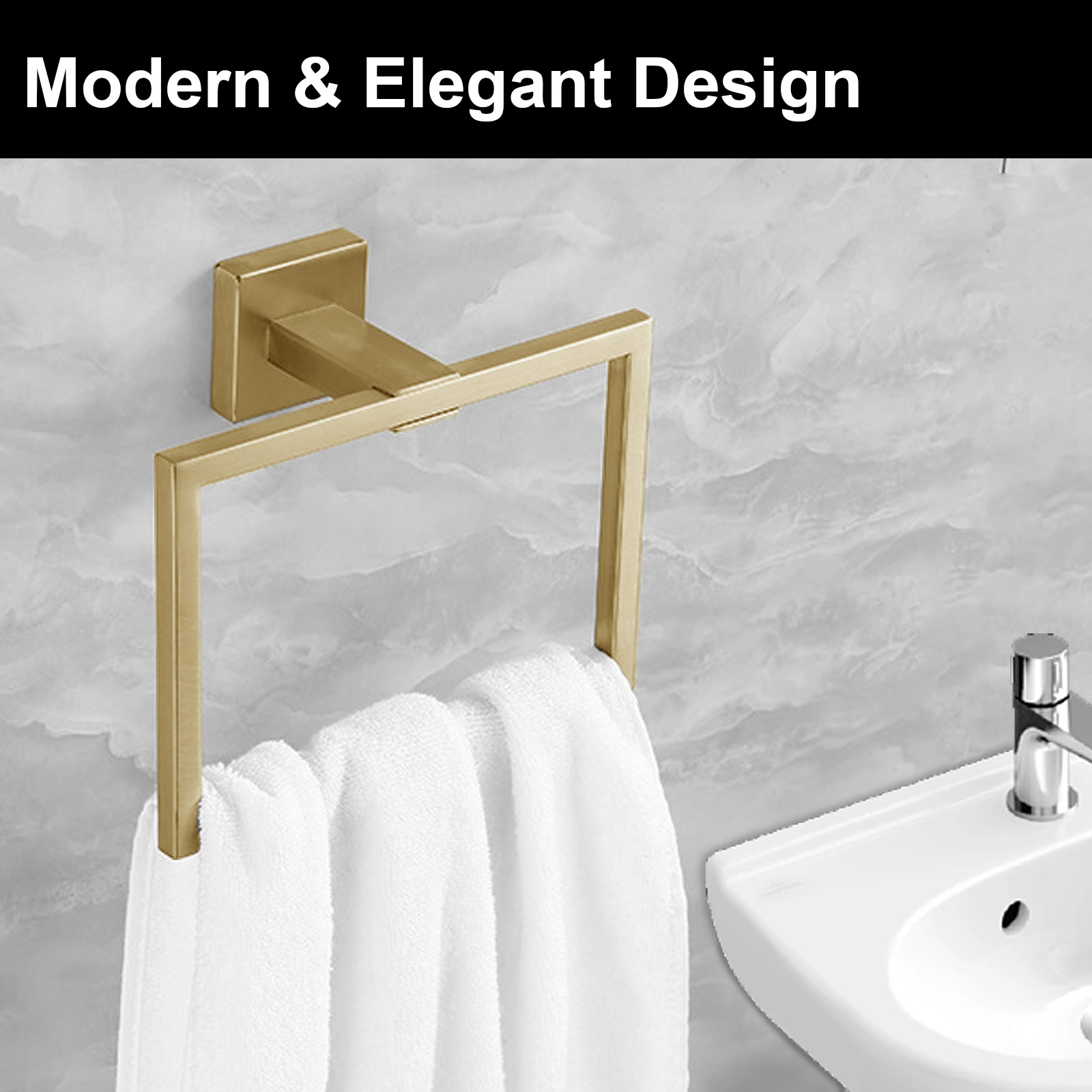 Square Hand Towel Ring | Lava Odoro-LAVA ODORO