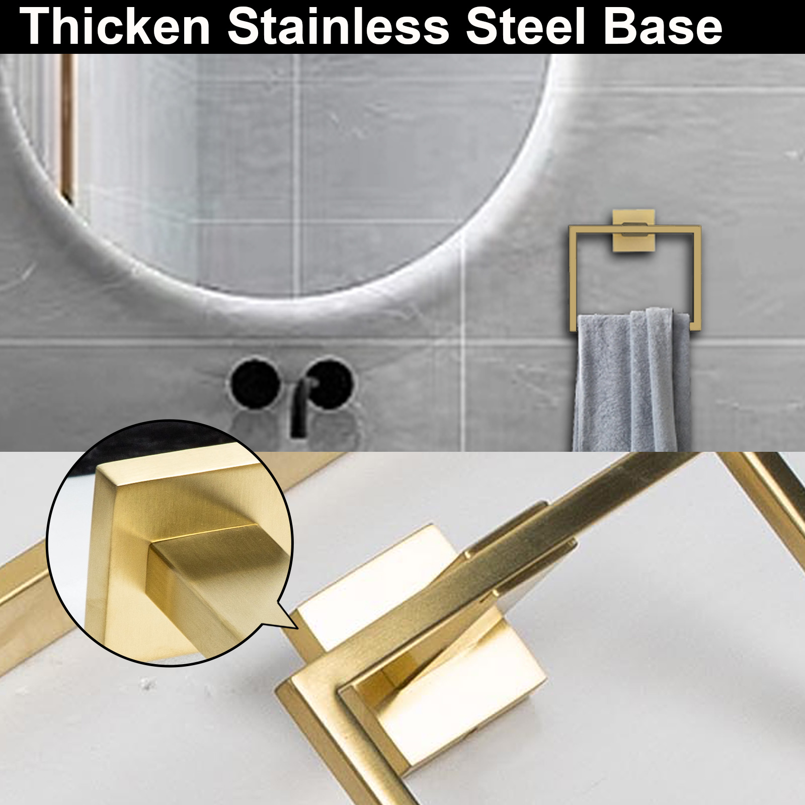 Square Hand Towel Ring | Lava Odoro-LAVA ODORO