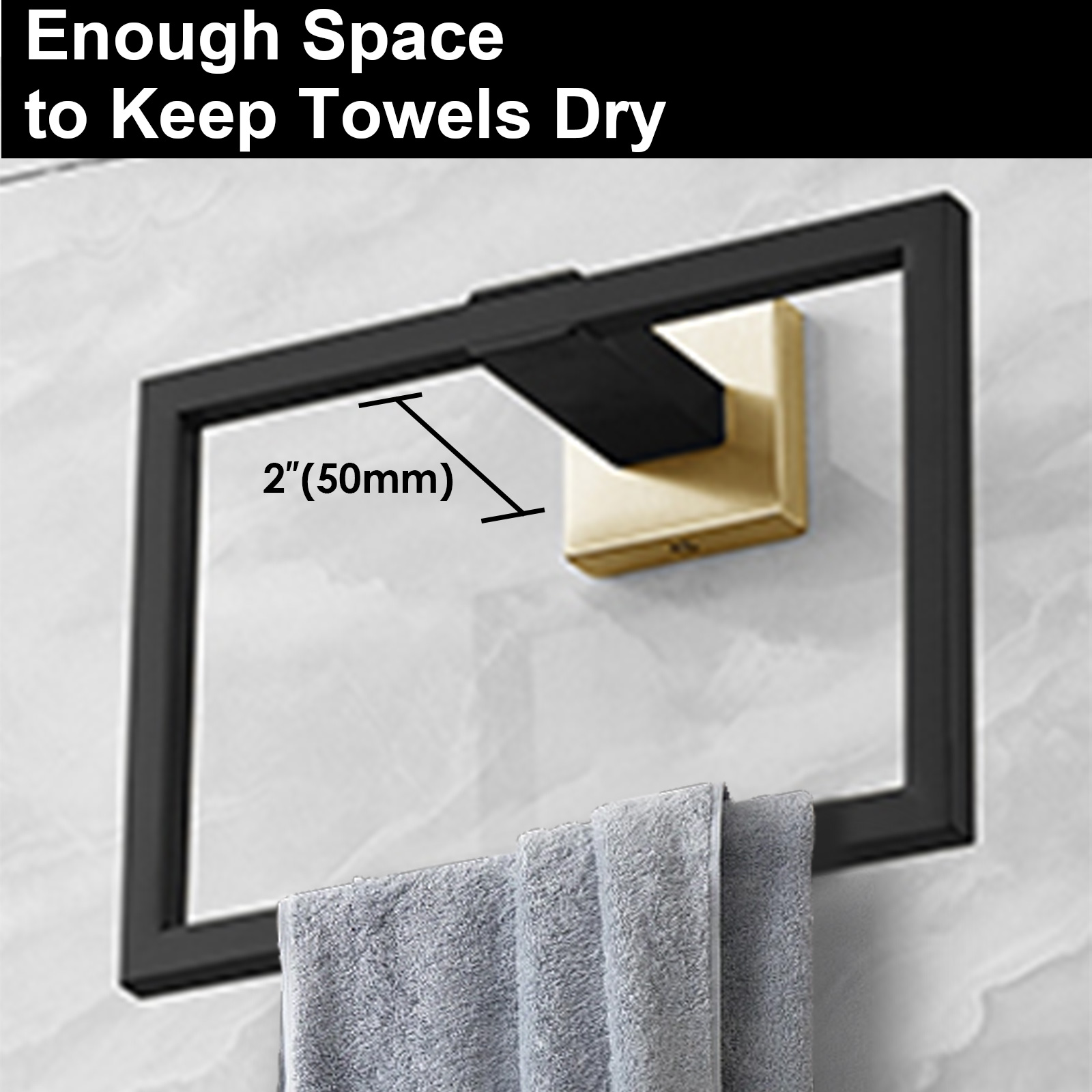 Square Hand Towel Ring | Lava Odoro-LAVA ODORO