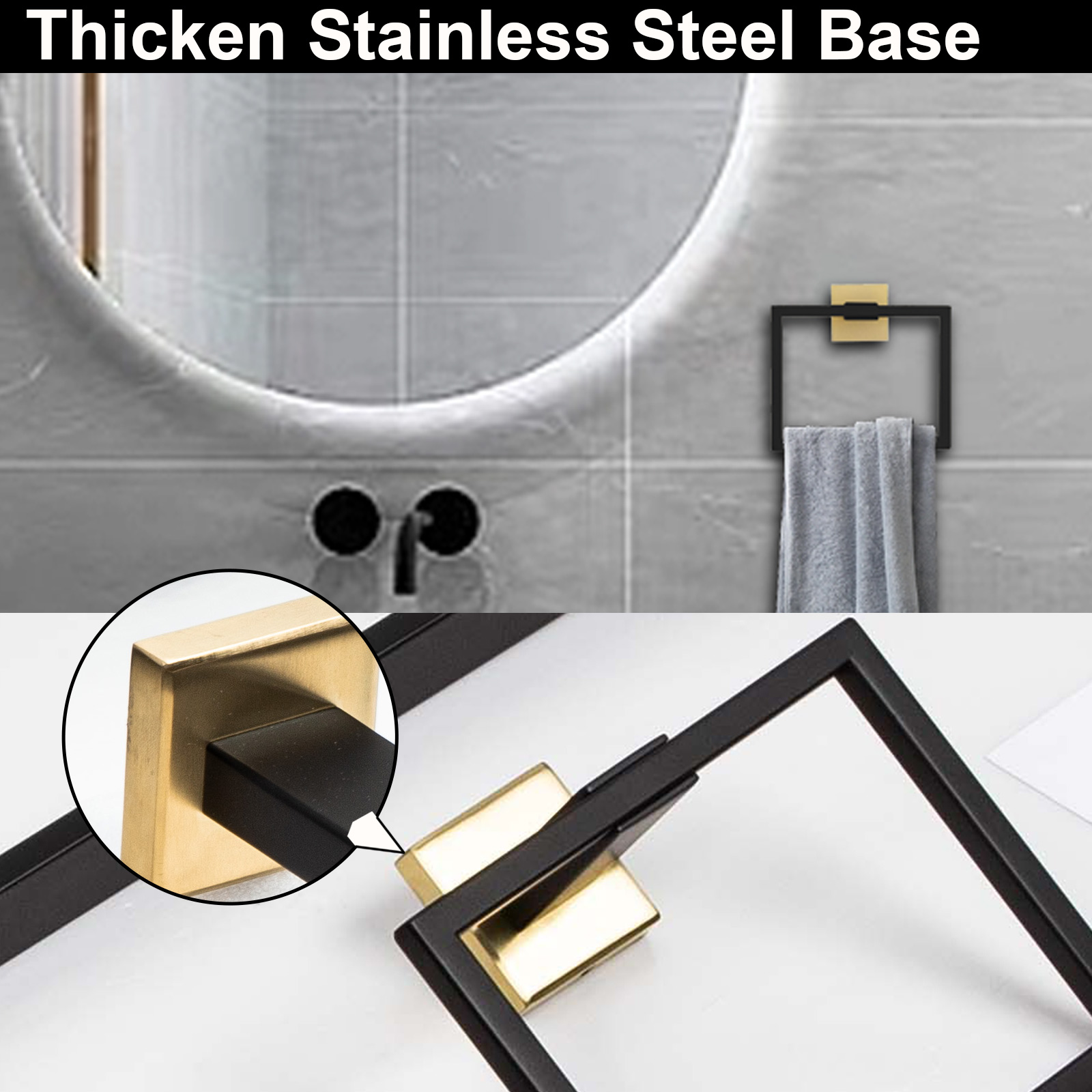 Square Hand Towel Ring | Lava Odoro-LAVA ODORO
