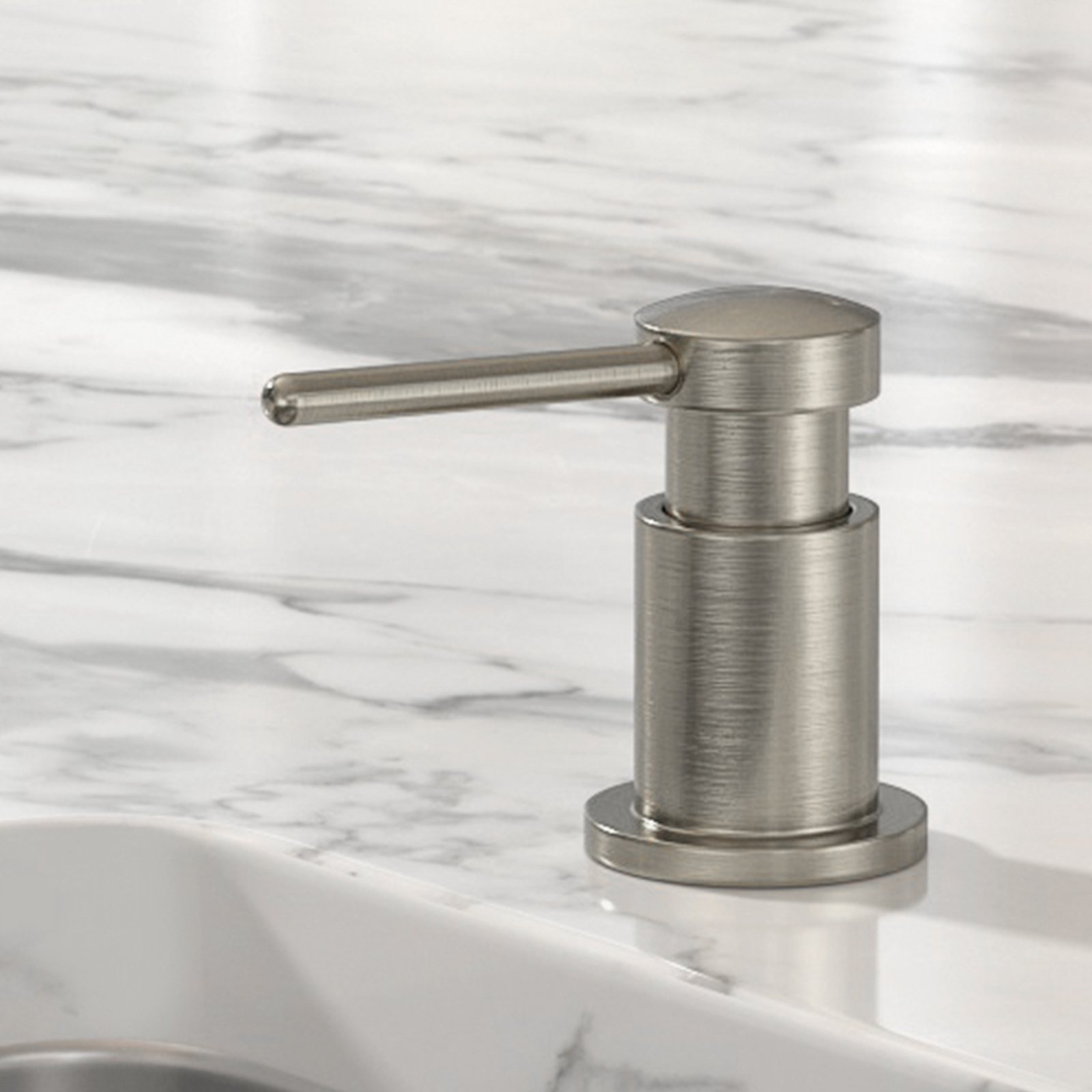 Soap Dispenser for Kitchen Sink, Brushed Nickel, 18 Oz. - Lava Odoro