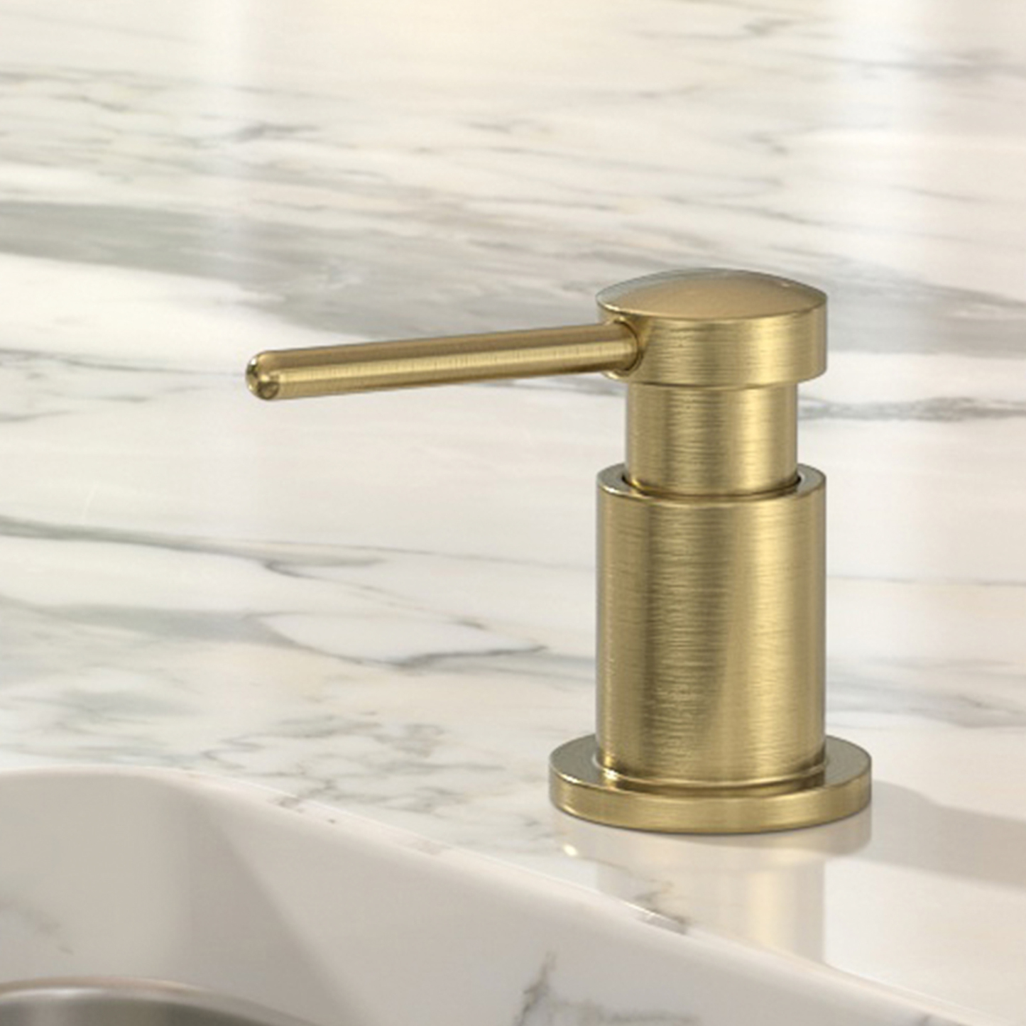 Soap Dispenser for Kitchen Sink, Brushed Gold, 18 Oz. - Lava Odoro