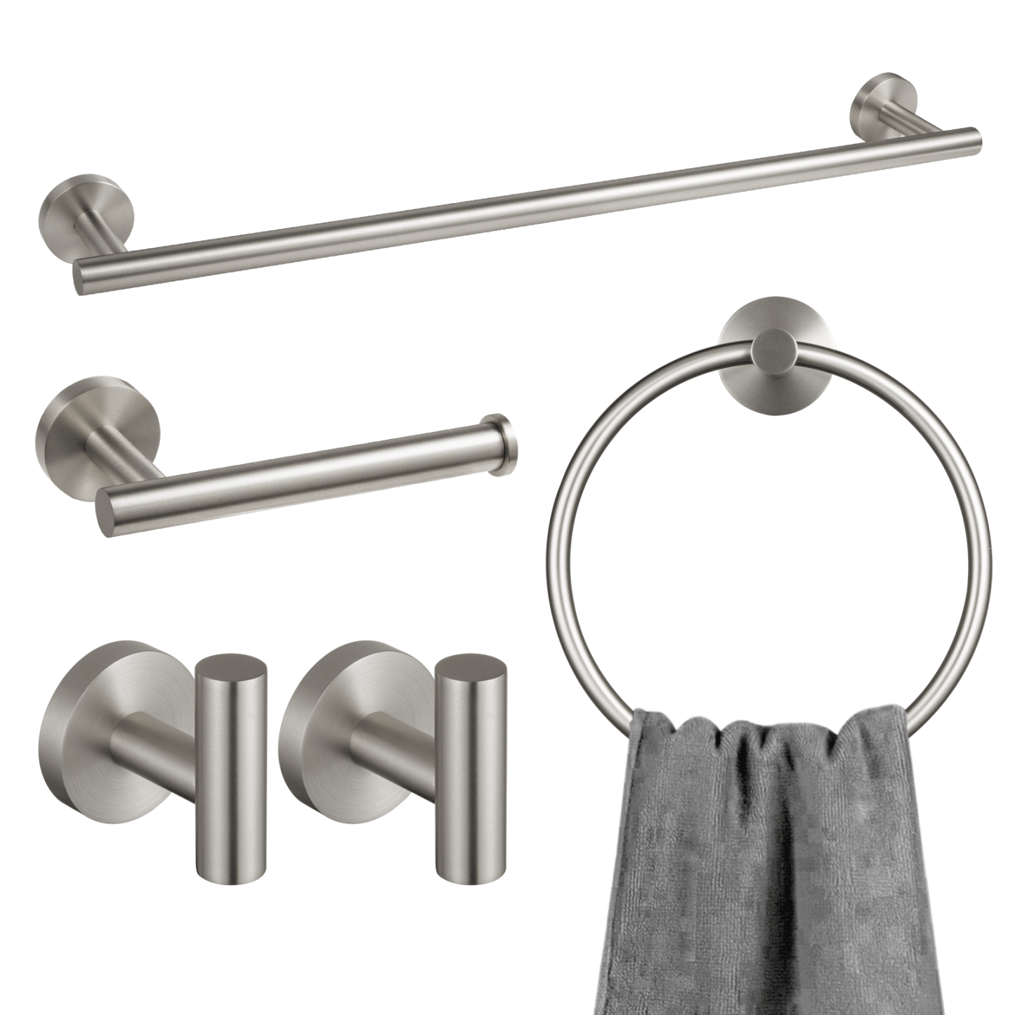 5-Piece Bathroom Hardware Set, 23.6 Inch | Lava Odoro
