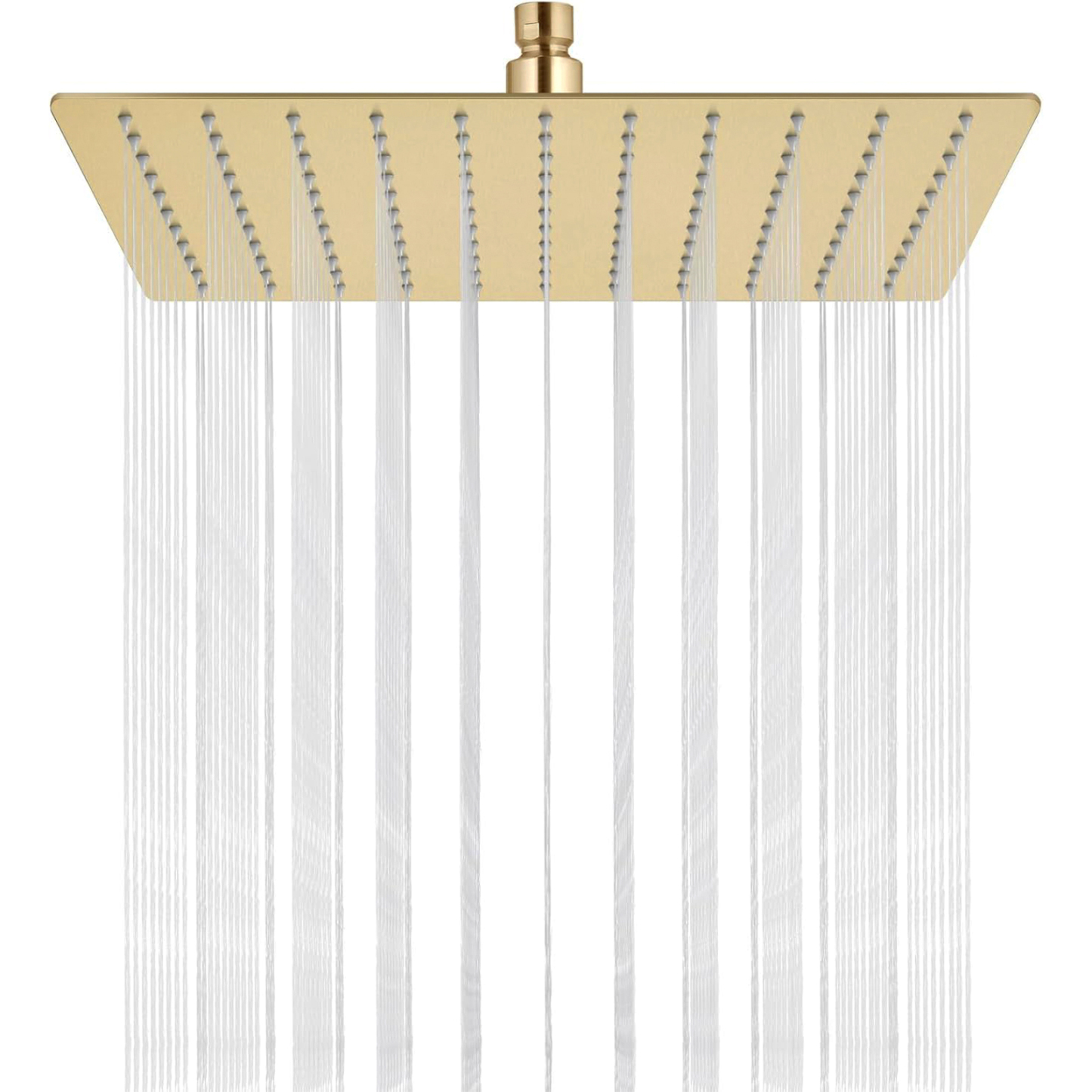 10 Inch Square Rain Shower Head, Metal Shower Head, Brushed Gold, SF103-SG-S, Lava Odoro
