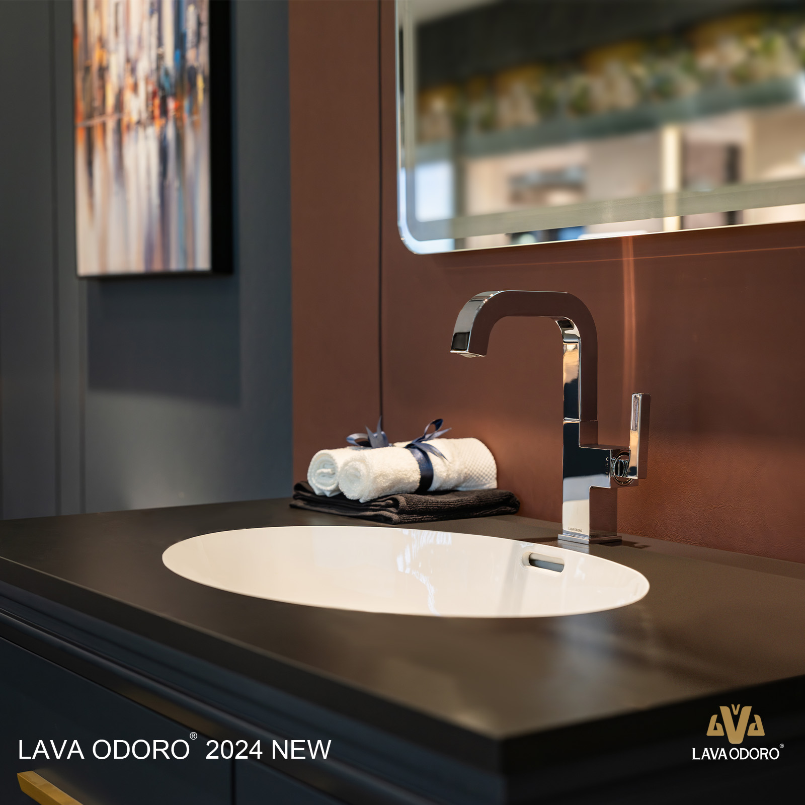 Brass Single Handle Bathroom Faucet with 360° Swivel Spout BF204 - Lava Odoro-LAVA ODORO