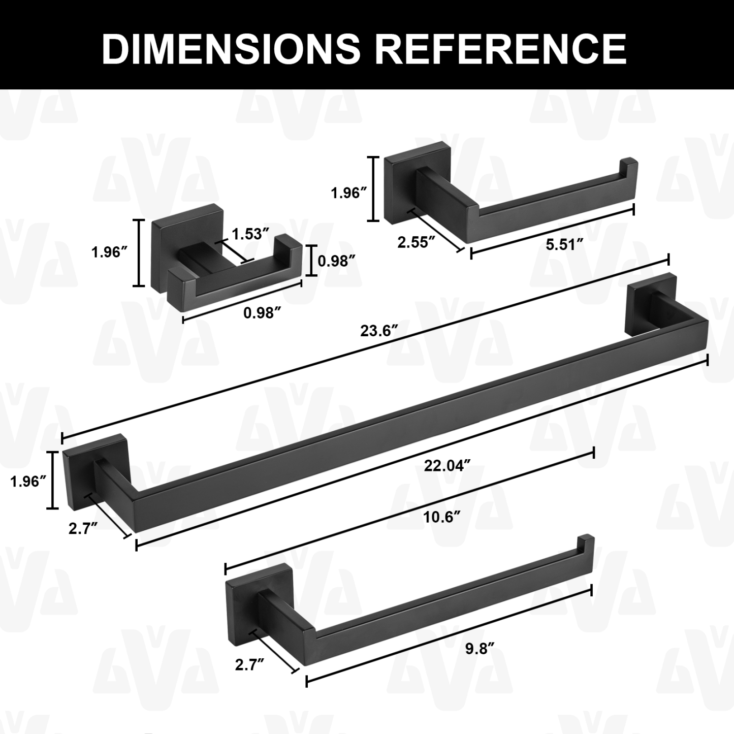 4-Piece Bathroom Hardware Set