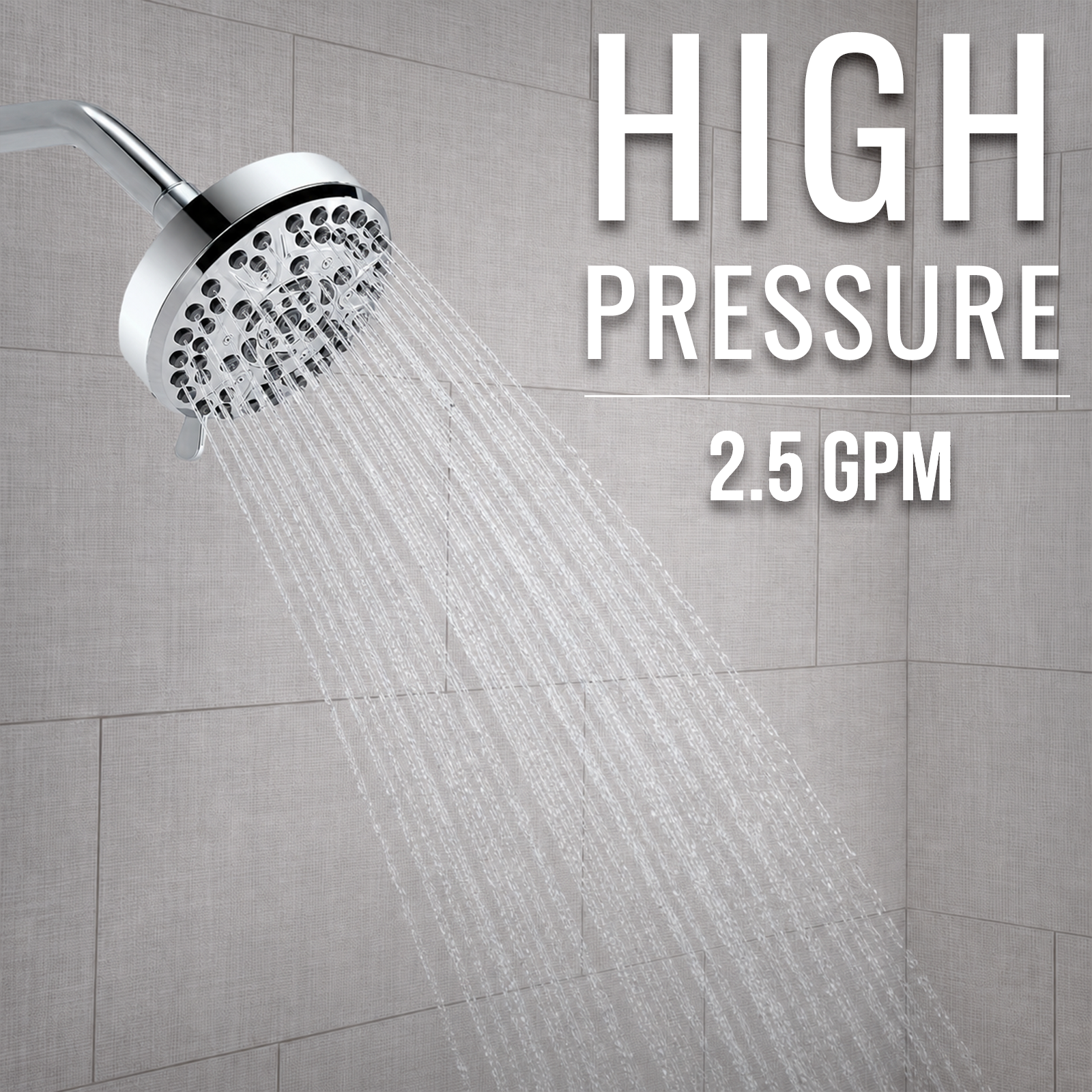 10-Setting Rain Shower Head with High Pressure Spray, SH803