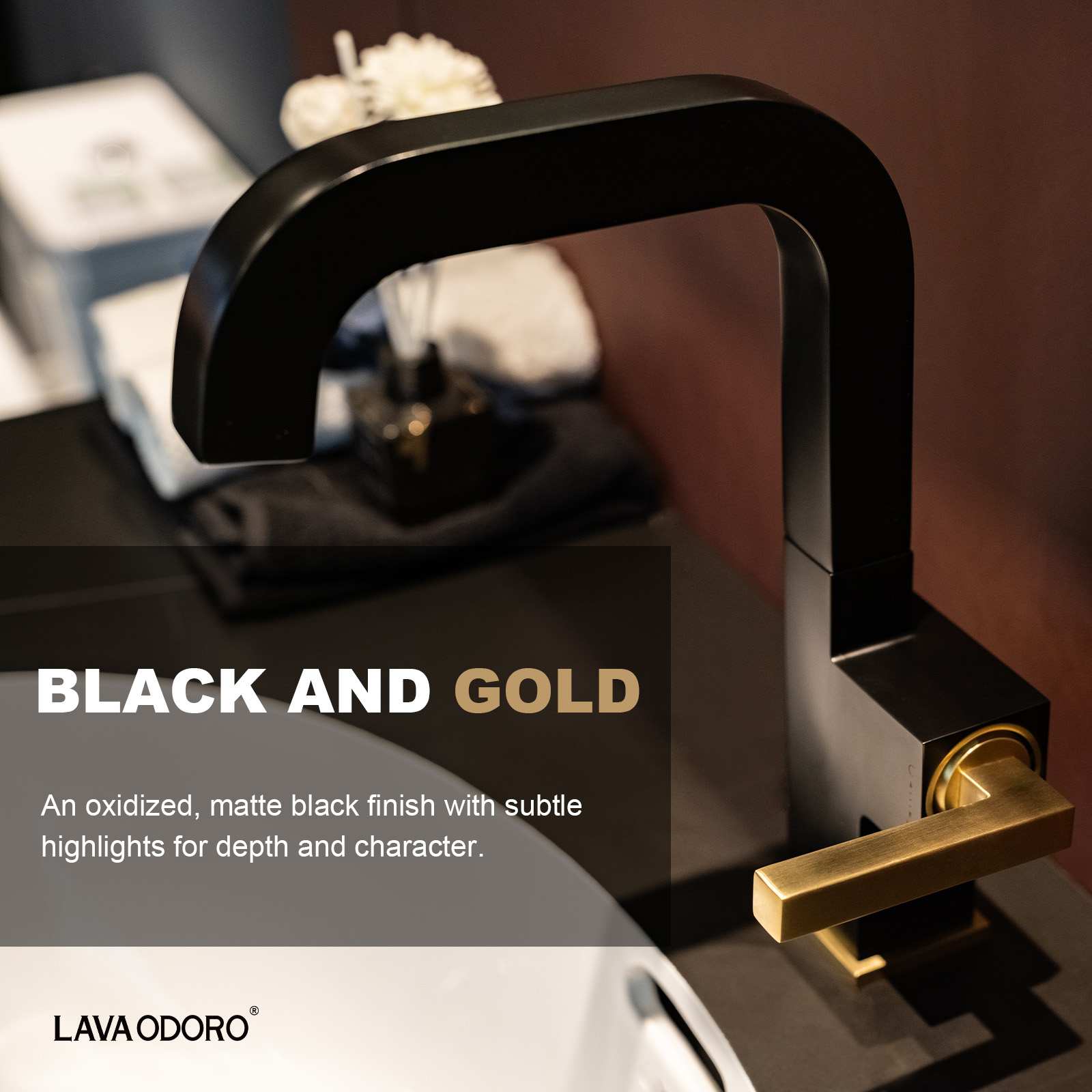 Brass Single Handle Bathroom Faucet with 360° Swivel Spout BF204 - Lava Odoro-LAVA ODORO