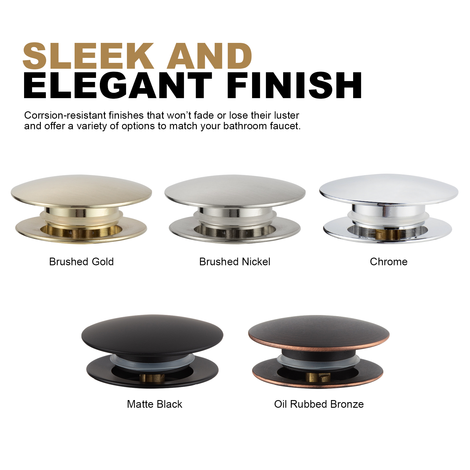Bathroom Sink Drain With Overflow - Lava Odoro-LAVA ODORO