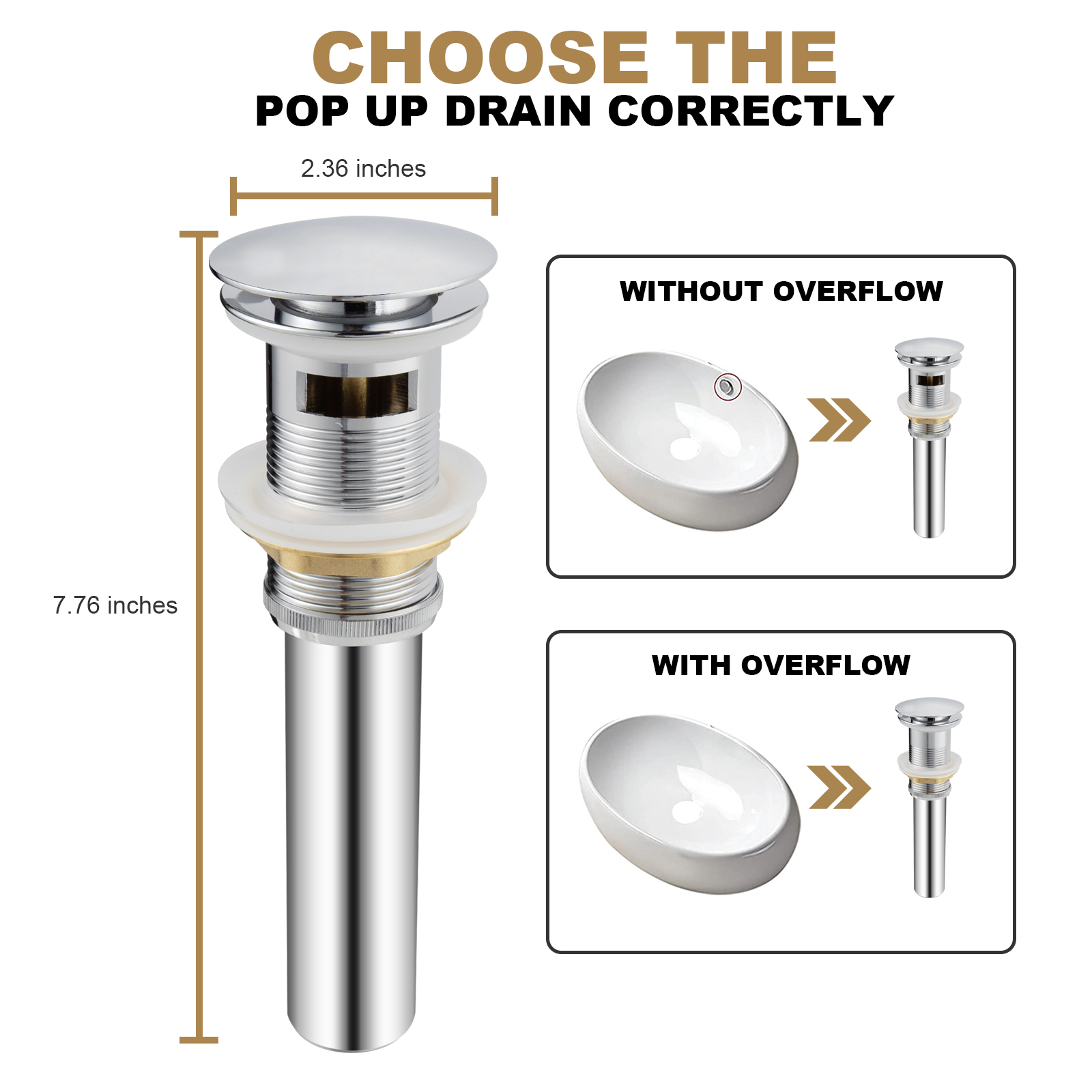 Bathroom Sink Drain With Overflow - Lava Odoro-LAVA ODORO