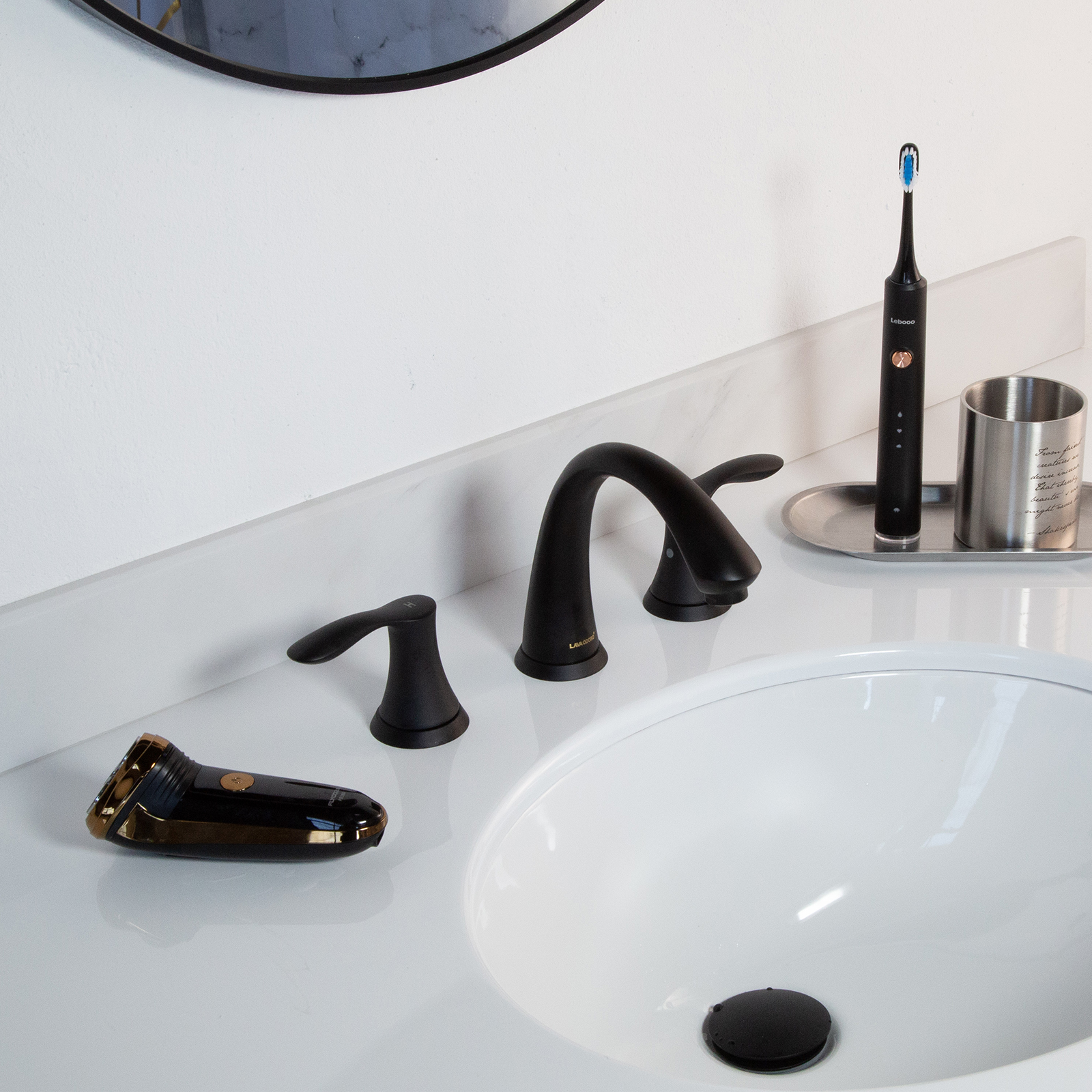 Bathroom Sink Drain With Overflow - Lava Odoro-LAVA ODORO
