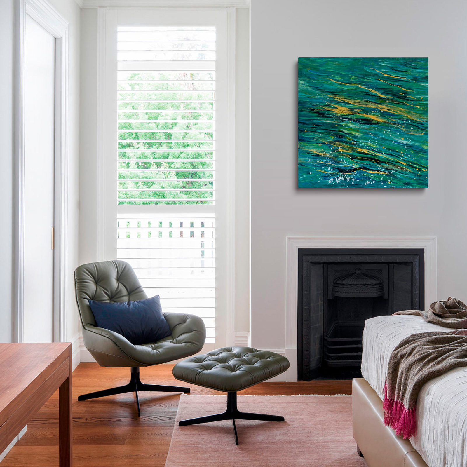 Peaceful Sea with Sunlight Abstract Wall Art On Canvas Print - Lava Odoro-LAVA ODORO
