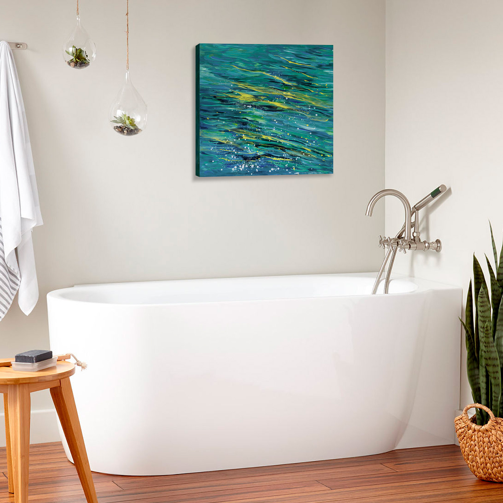 Peaceful Sea with Sunlight Abstract Wall Art On Canvas Print - Lava Odoro-LAVA ODORO