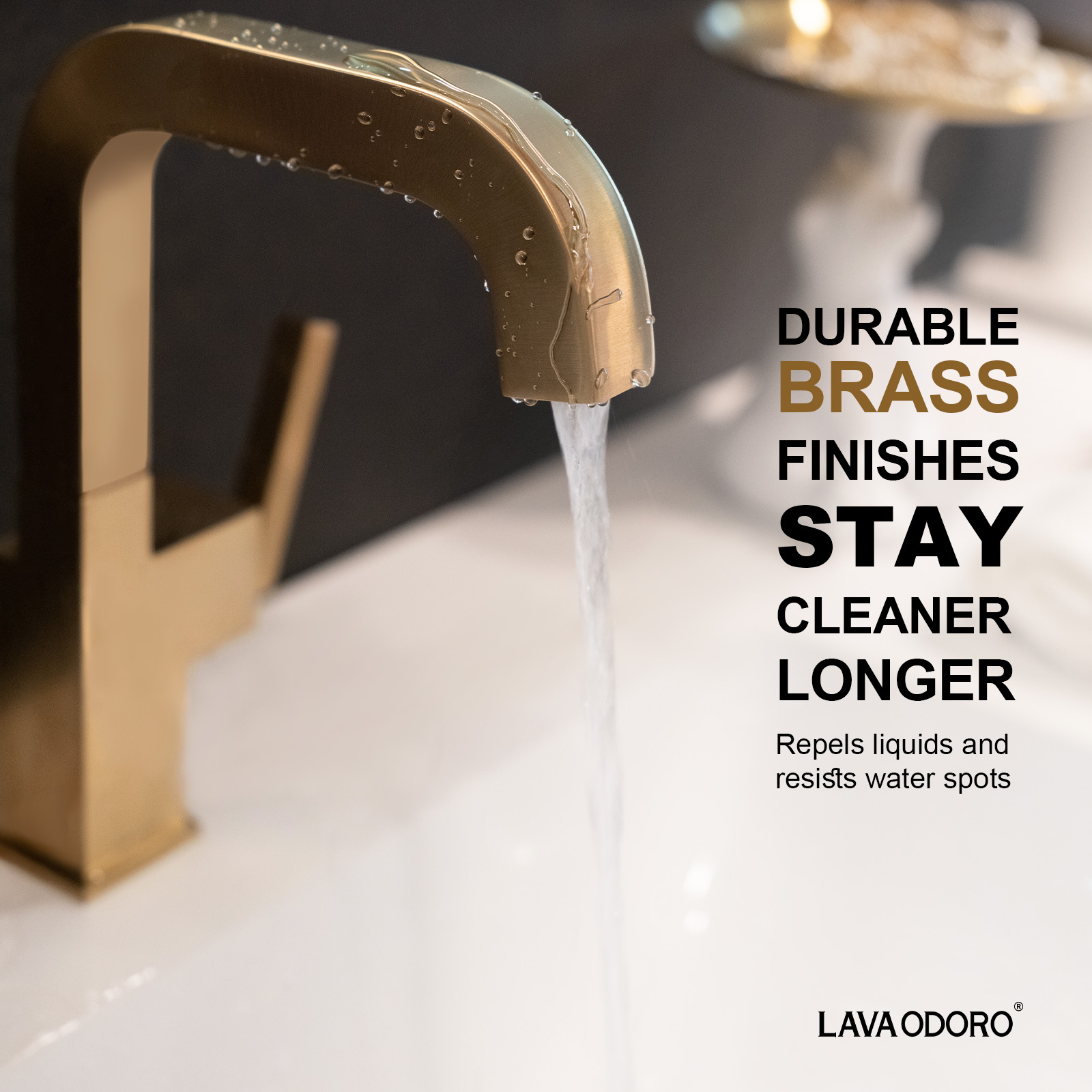 Brass Single Handle Bathroom Faucet with 360° Swivel Spout BF204 - Lava Odoro-LAVA ODORO
