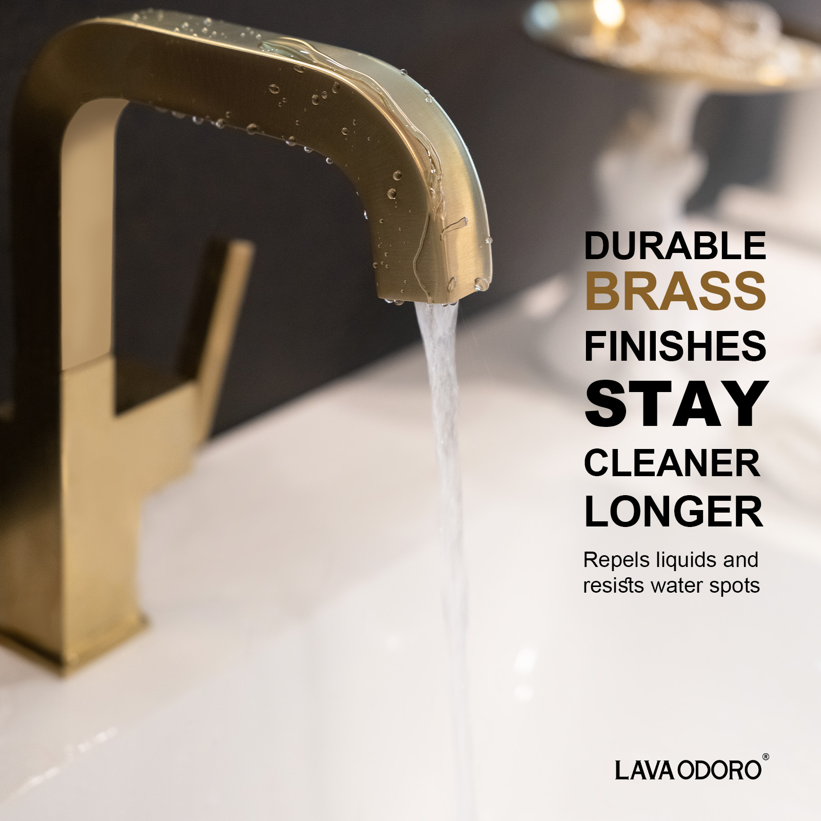 Brass Single Handle Bathroom Faucet with 360° Swivel Spout BF204 - Lava Odoro-LAVA ODORO