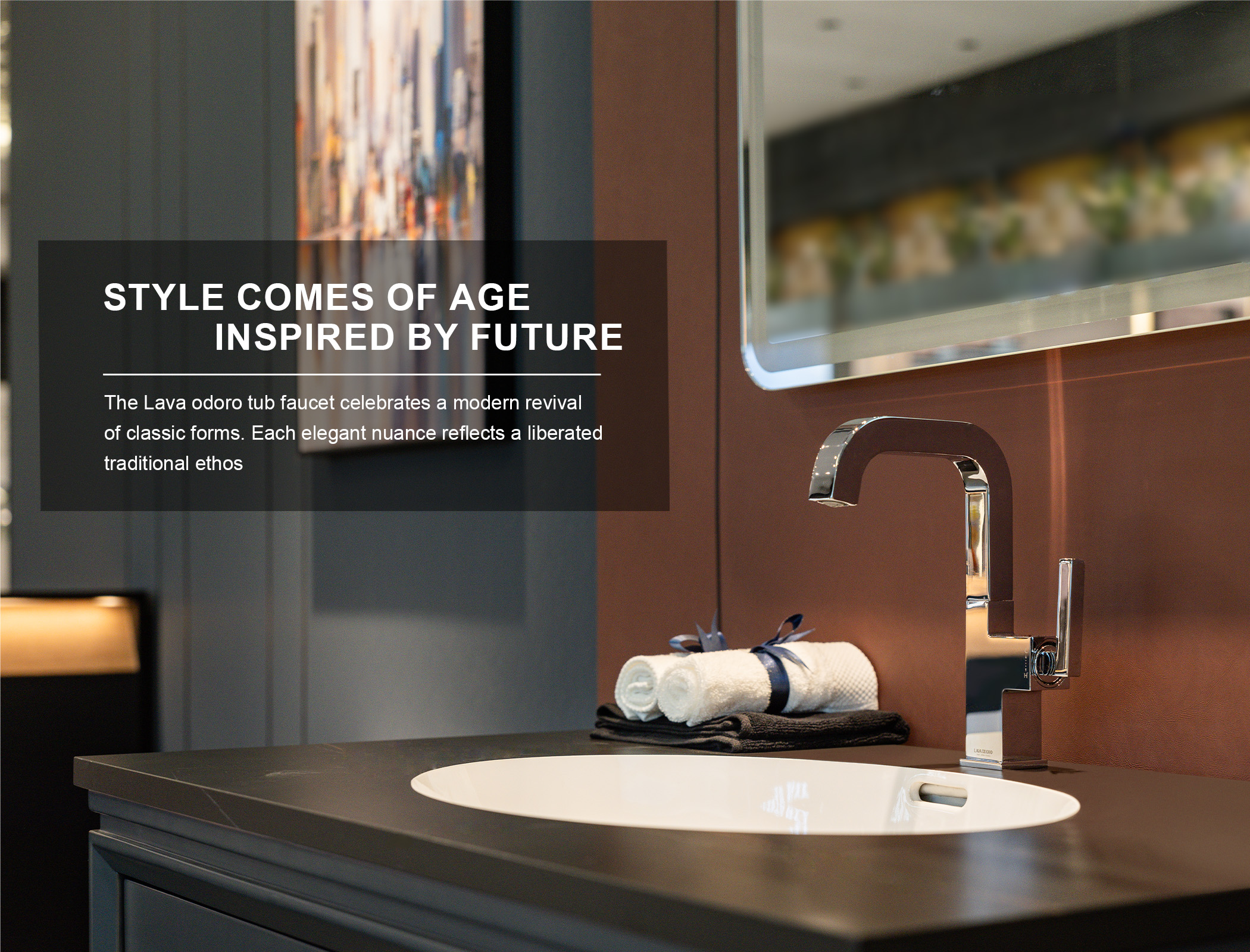 Brass Single Handle Bathroom Faucet with 360° Swivel Spout BF204 - Lava Odoro-LAVA ODORO