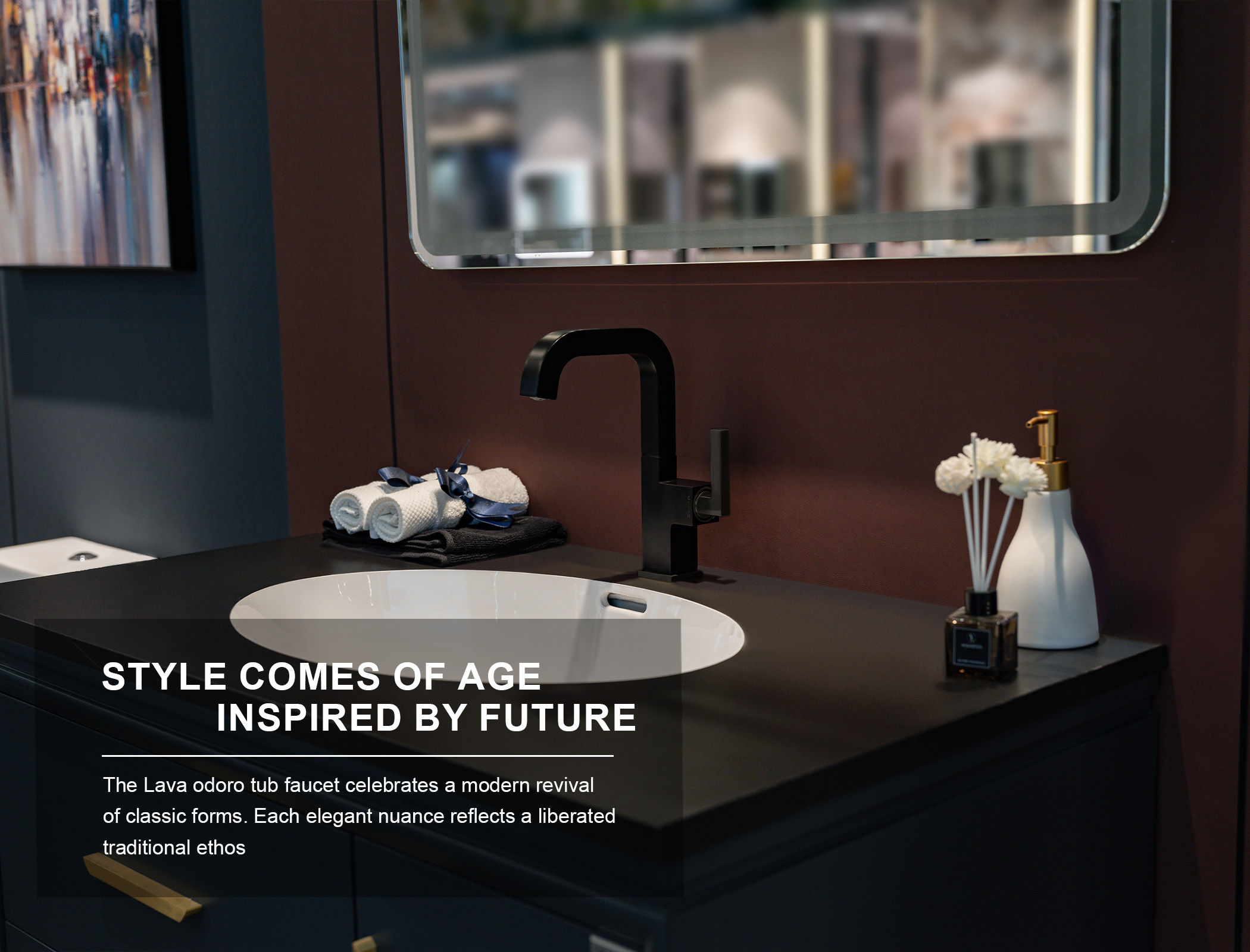 Brass Single Handle Bathroom Faucet with 360° Swivel Spout BF204 - Lava Odoro-LAVA ODORO