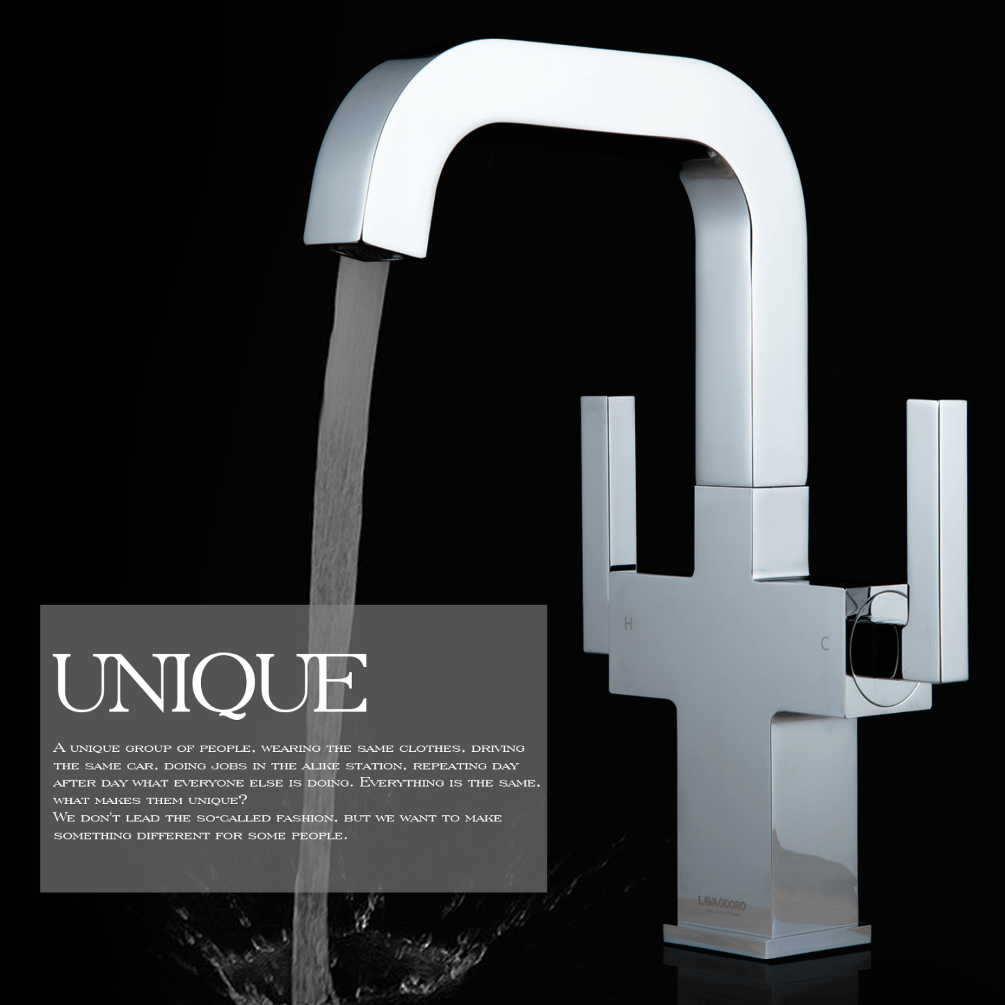 Bathroom Faucet Single Hole Two Handle Bathroom Sink Faucet High Arc Swivel BF705 I Lava Odoro -LAVA ODORO