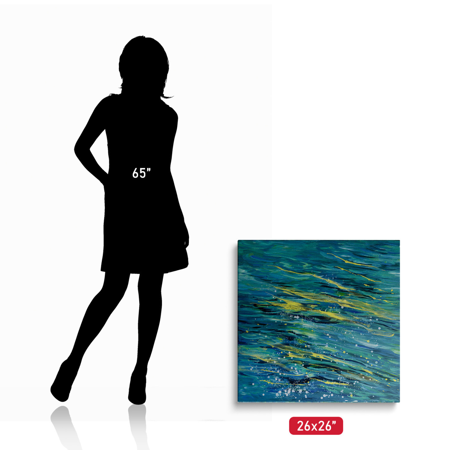 Peaceful Sea with Sunlight Abstract Wall Art On Canvas Print - Lava Odoro-LAVA ODORO