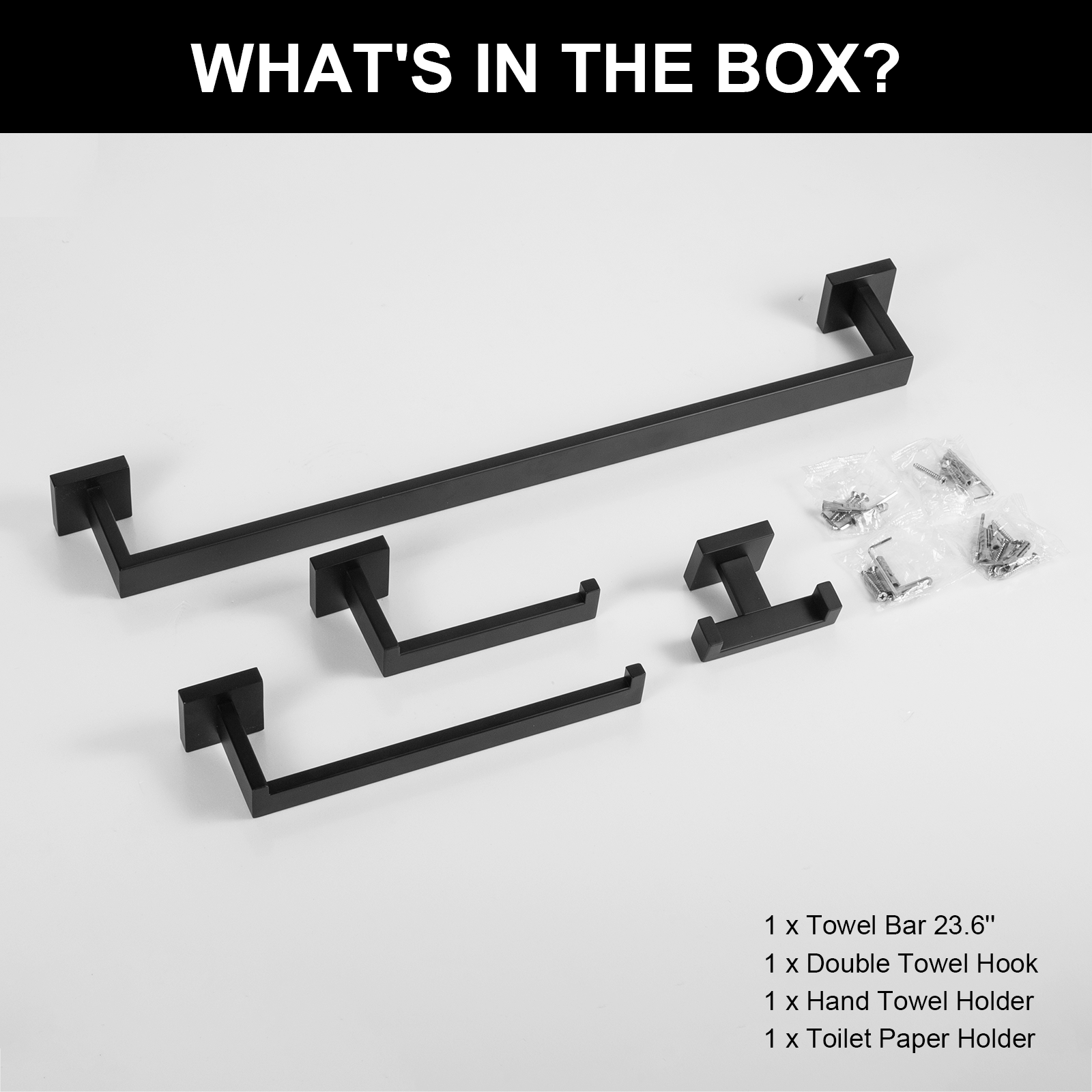 4-Piece Bathroom Hardware Set