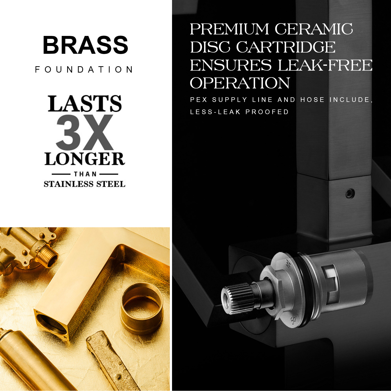 Bathroom Faucet Single Hole Two Handle Bathroom Sink Faucet High Arc Swivel BF705 I Lava Odoro -LAVA ODORO