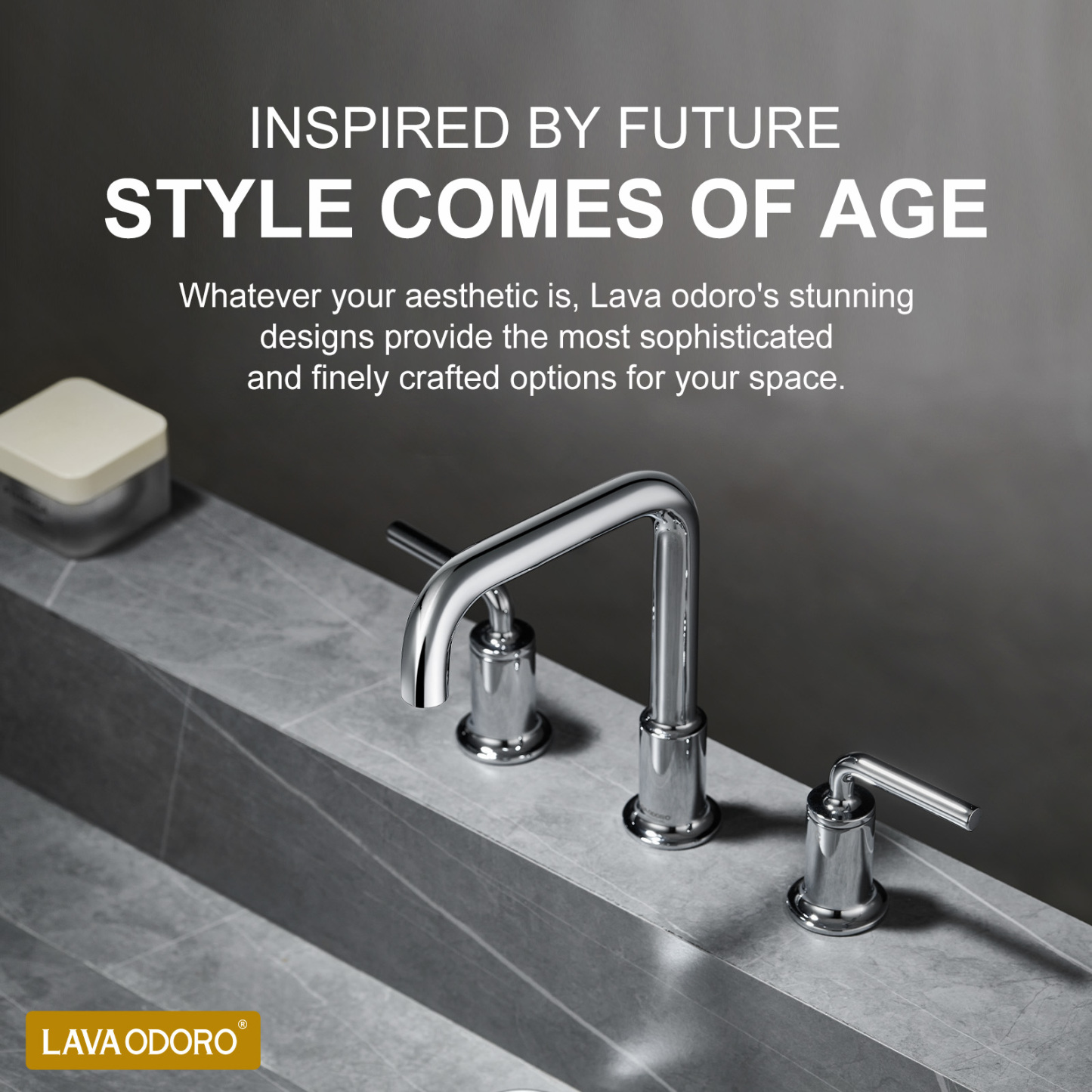 3 Hole Bathroom Faucet with Drain Assembly, Chrome, BF503, Lava Odoro
