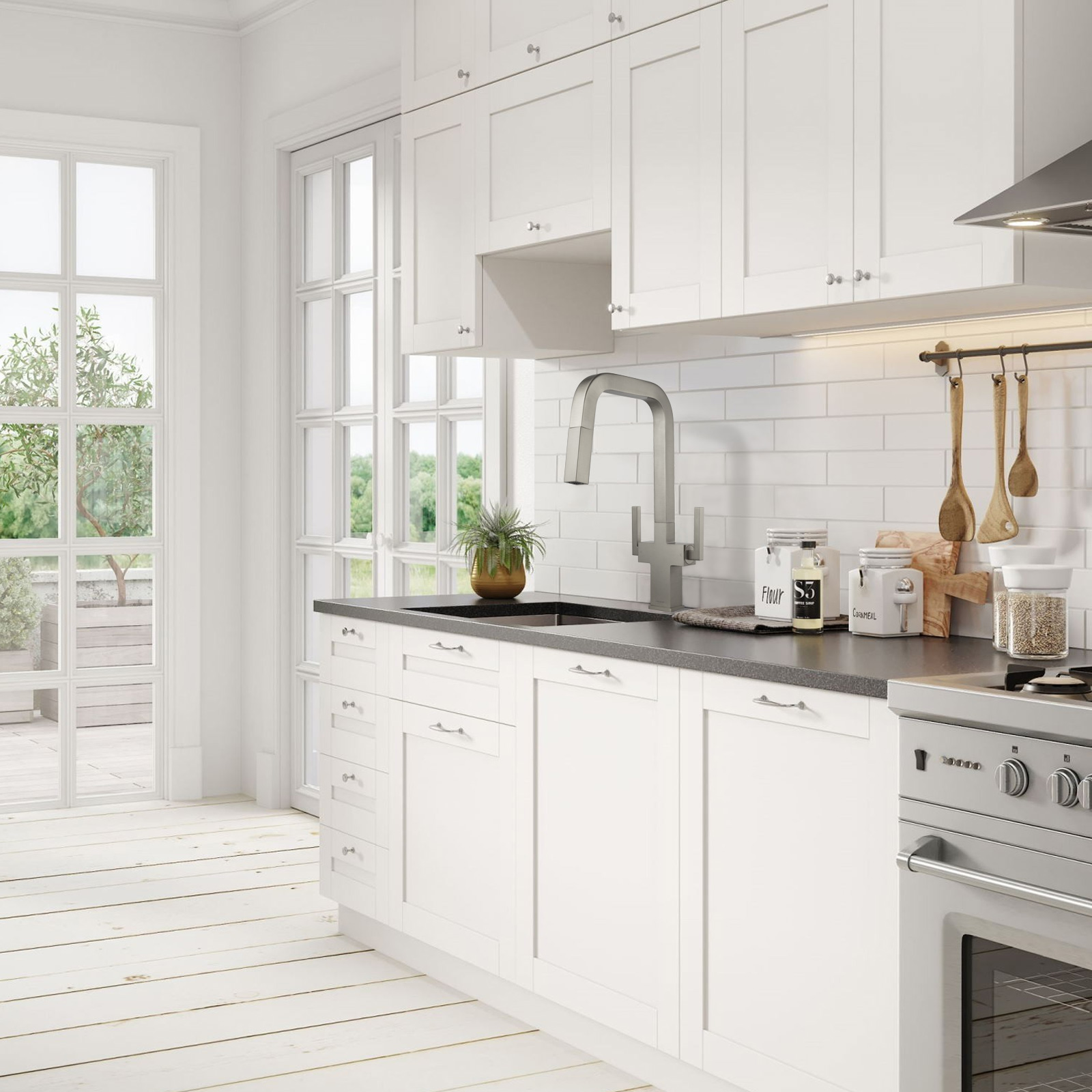 Kitchen Faucet with Pull Down Sprayer KF802 - Lava Odoro -LAVA ODORO