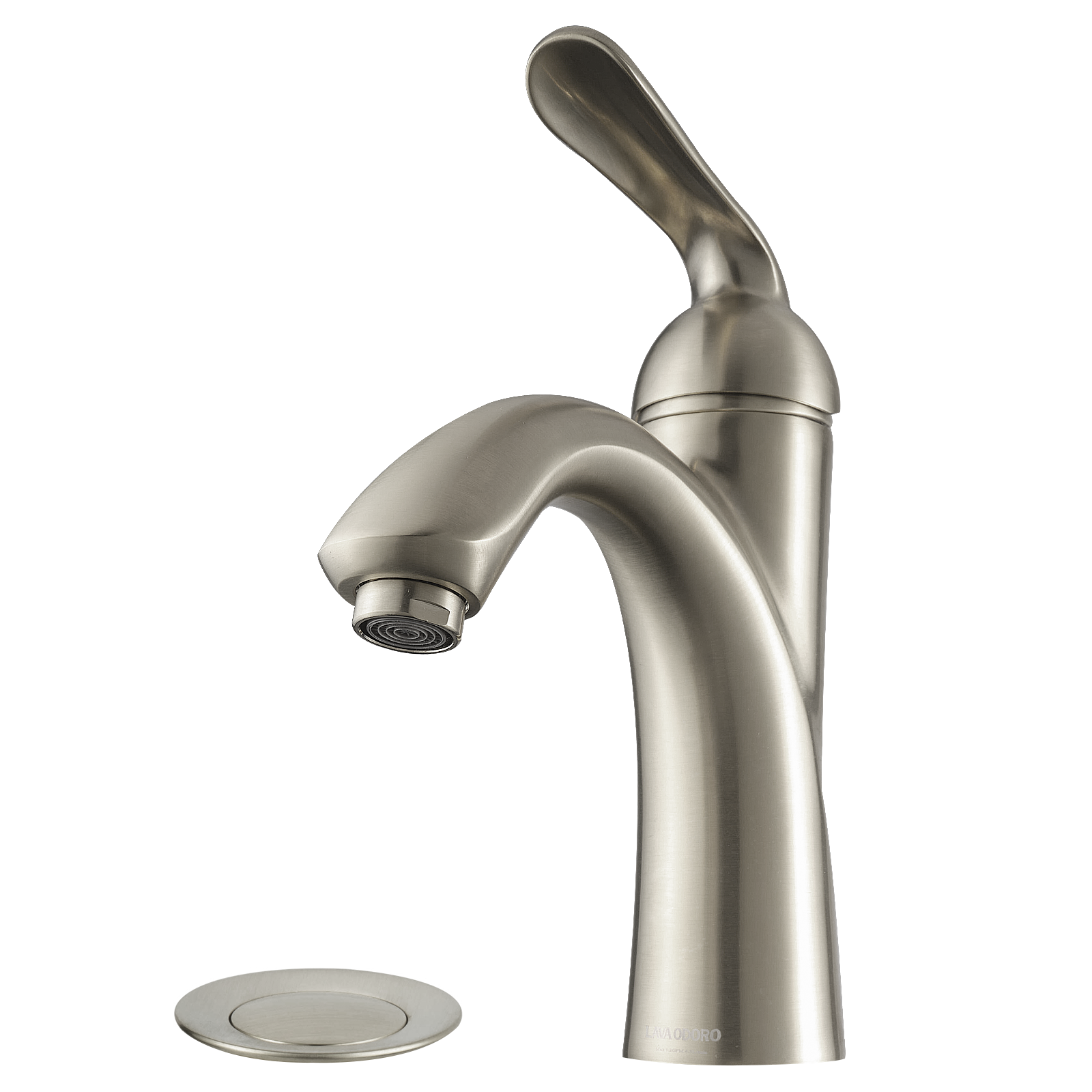 Single Hole Bathroom Faucet with Drain Assembly and Deck Plate, BF290 | Lava Odoro-LAVA ODORO