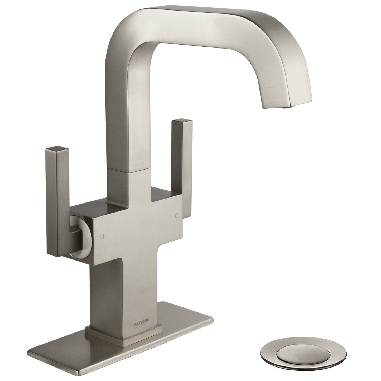 Bathroom Faucet Single Hole Two Handle Bathroom Sink Faucet High Arc Swivel BF705 I Lava Odoro -LAVA ODORO
