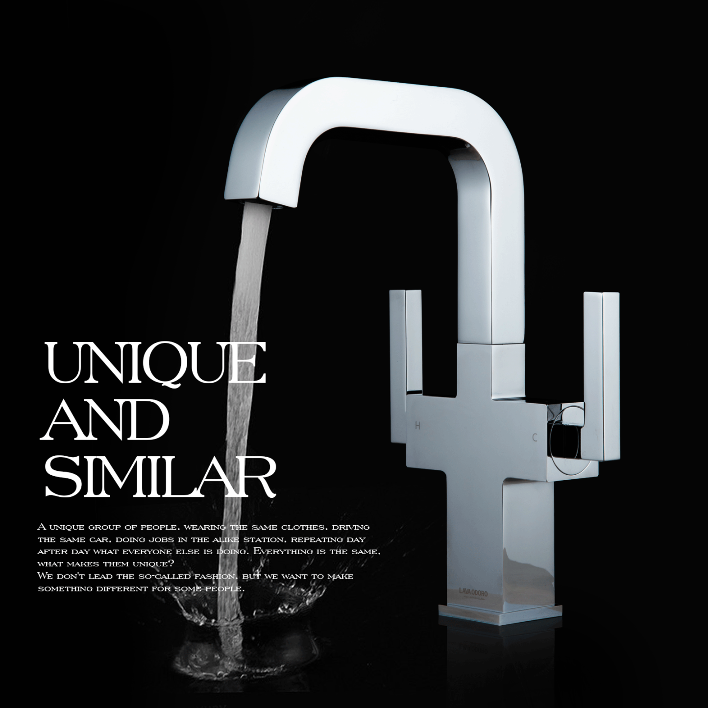 Bathroom Faucet Single Hole Two Handle Bathroom Sink Faucet High Arc Swivel BF705 I Lava Odoro -LAVA ODORO