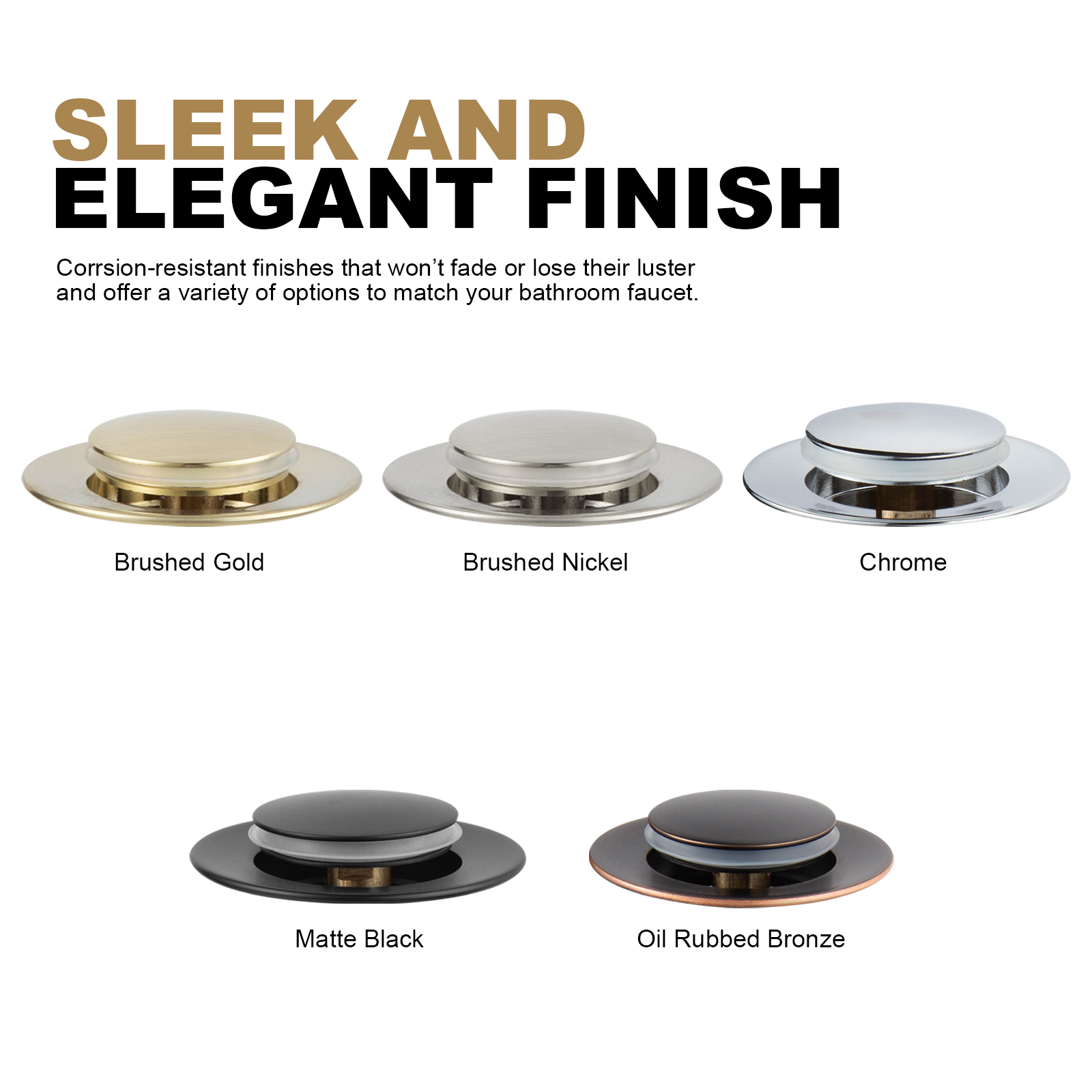Bathroom Sink Drain with Overflow - Lava Odoro-LAVA ODORO