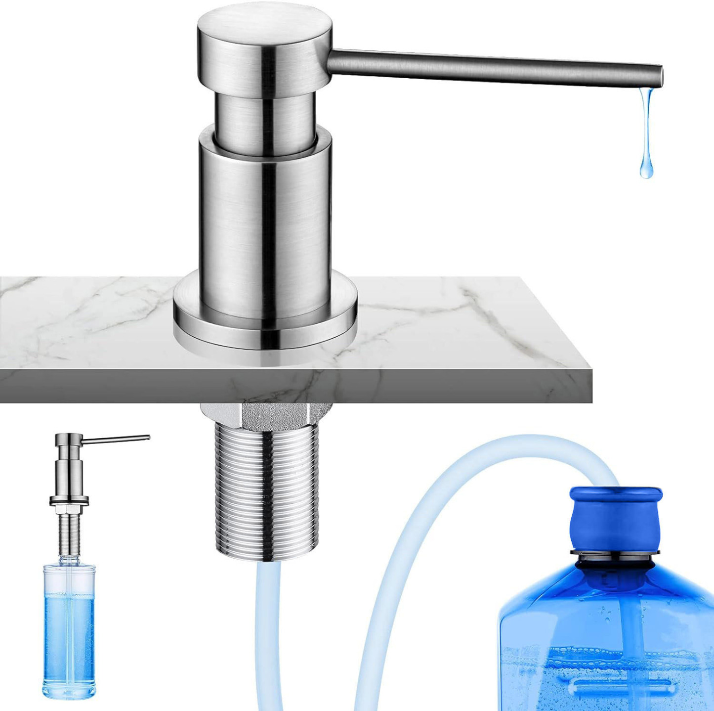 Brass Soap Dispenser for Kitchen Sink - Lava Odoro
