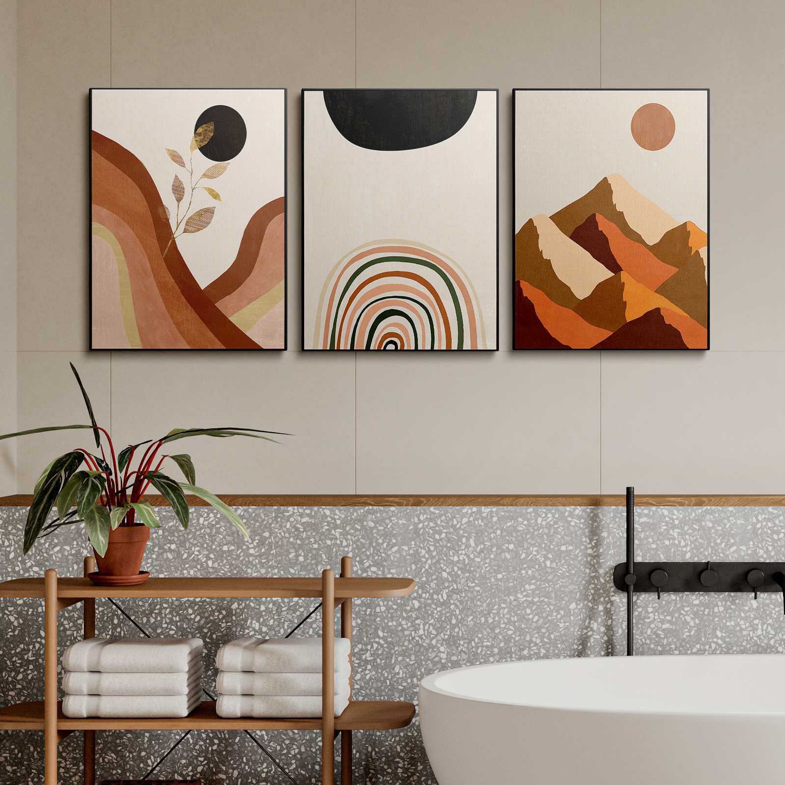 Boho Wall Art Framed On Canvas - Lava Odoro-LAVA ODORO