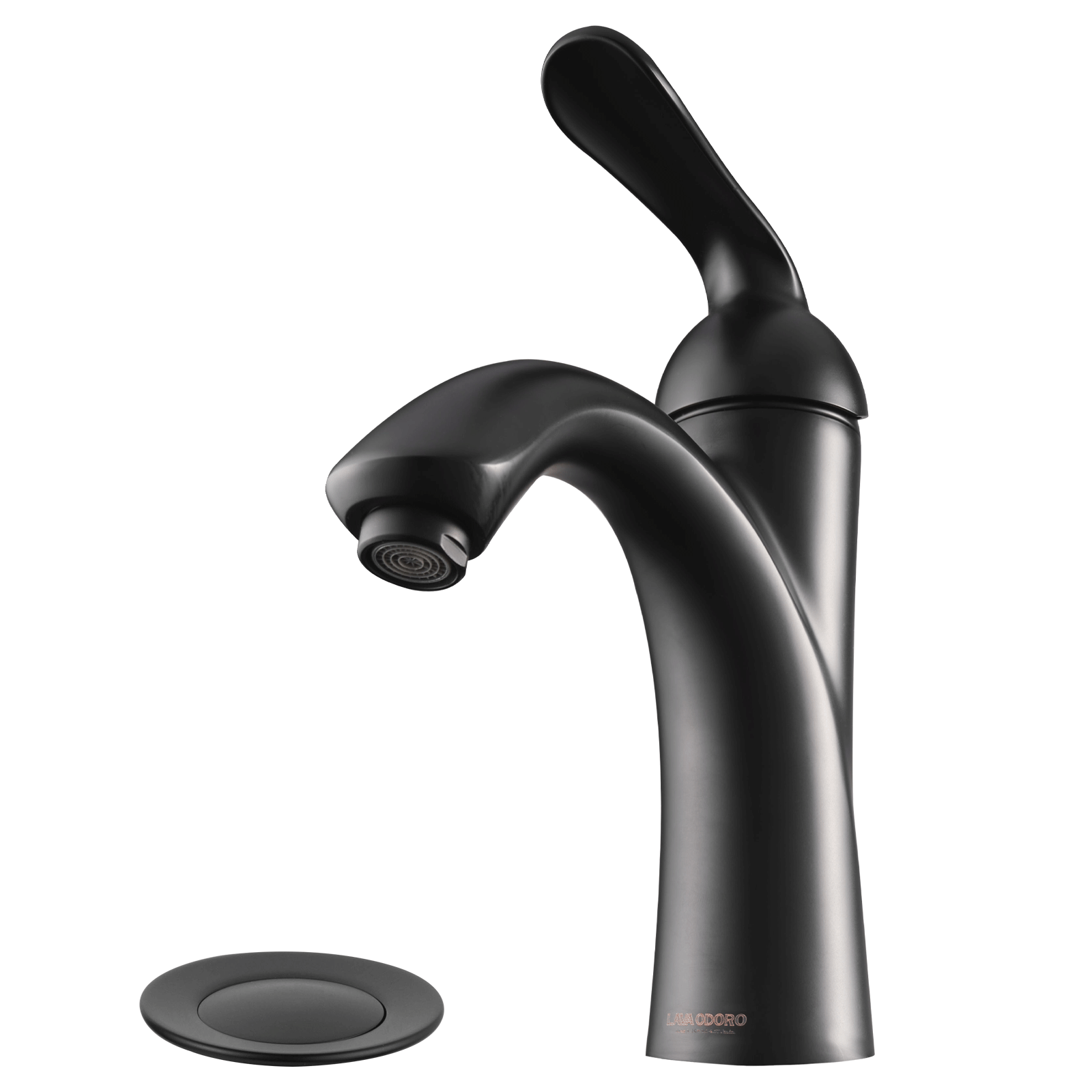 Single Hole Bathroom Faucet with Drain Assembly and Deck Plate, BF290 | Lava Odoro-LAVA ODORO