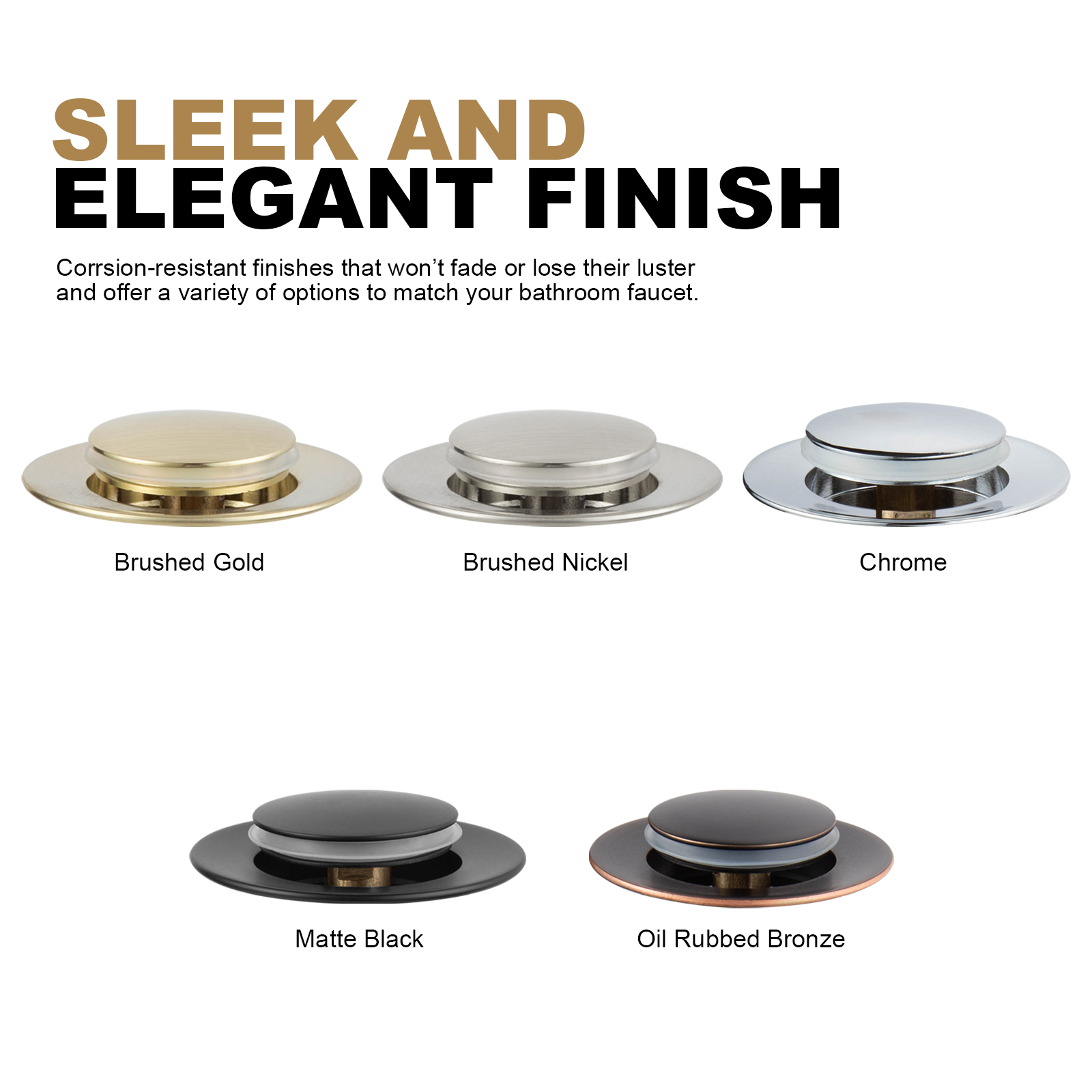 Bathroom Sink Drain with Overflow - Lava Odoro-LAVA ODORO