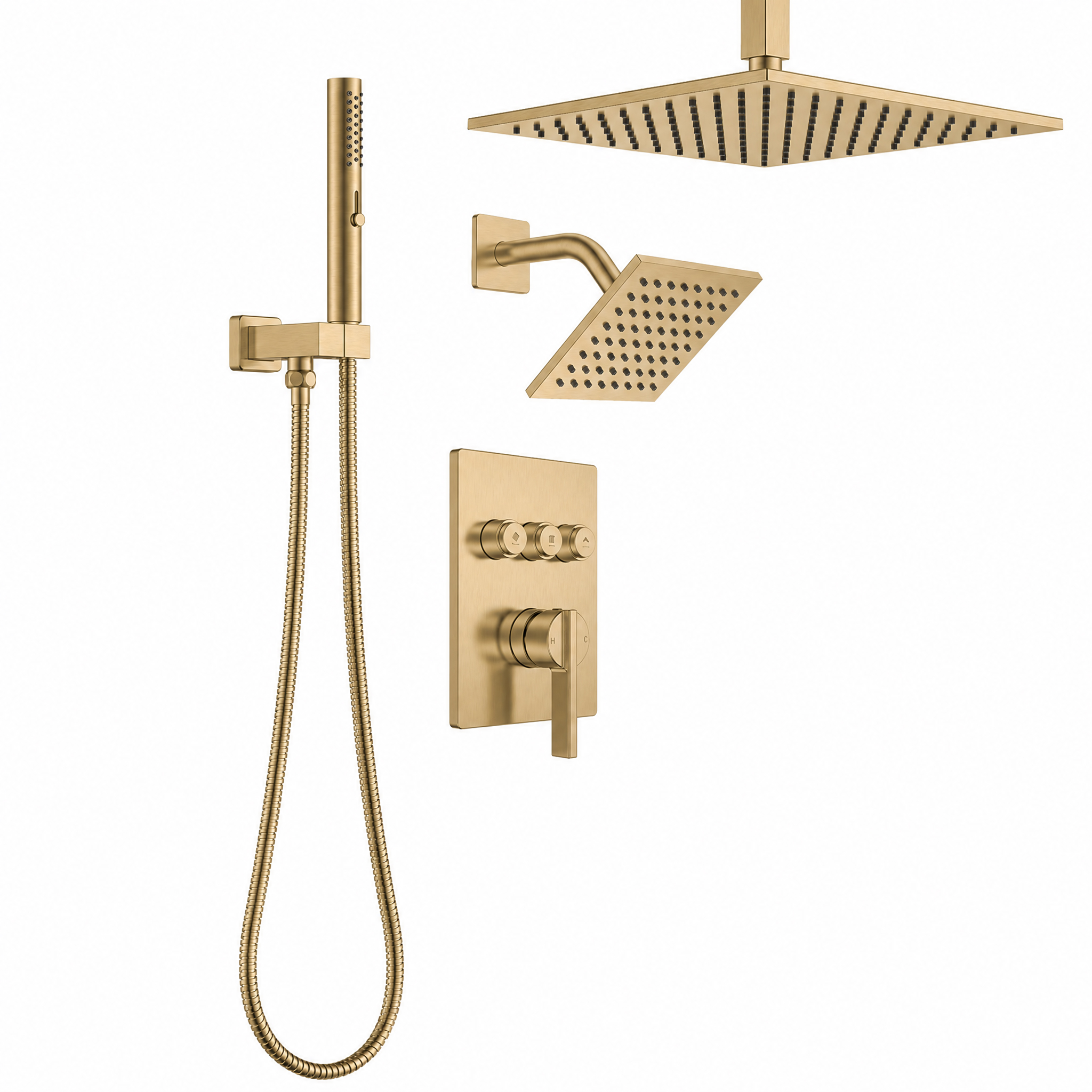 3-Function Push Diverter Shower Faucet, SF105