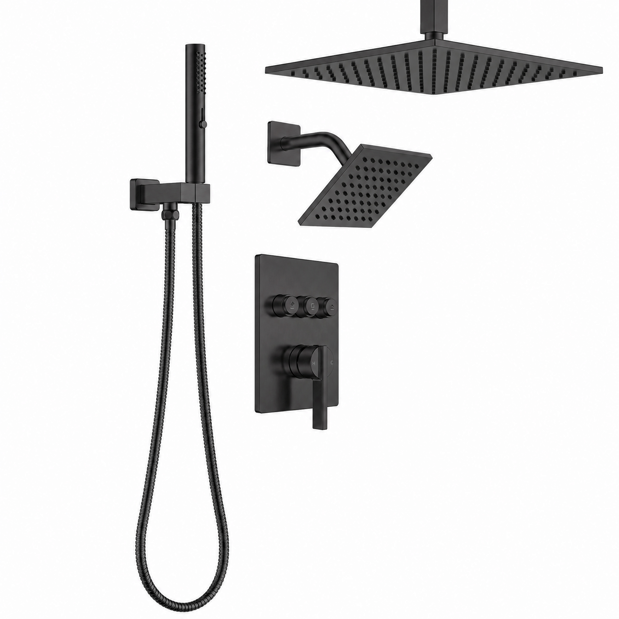 3-Function Push Diverter Shower Faucet, SF105