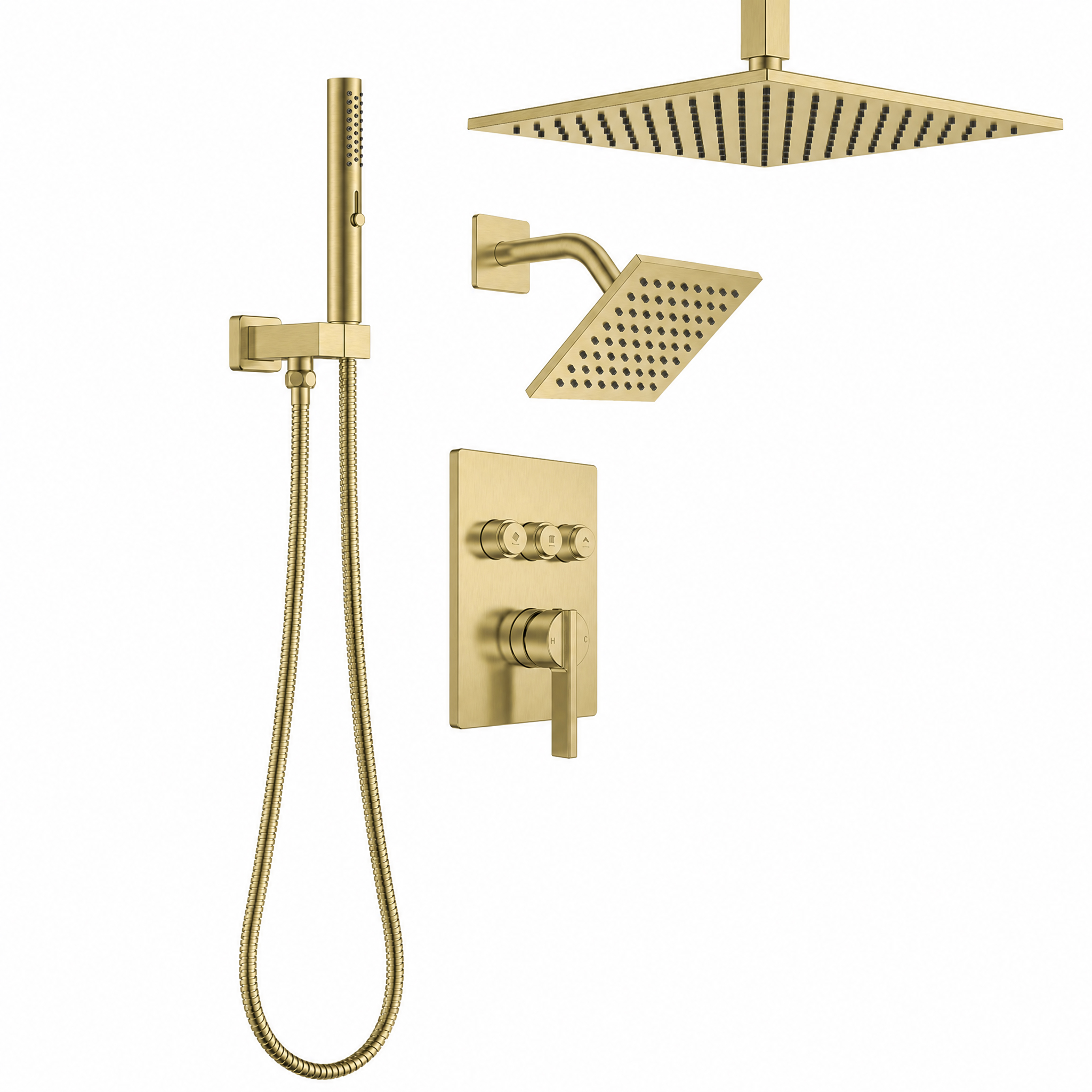 3-Function Push Diverter Shower Faucet, SF105