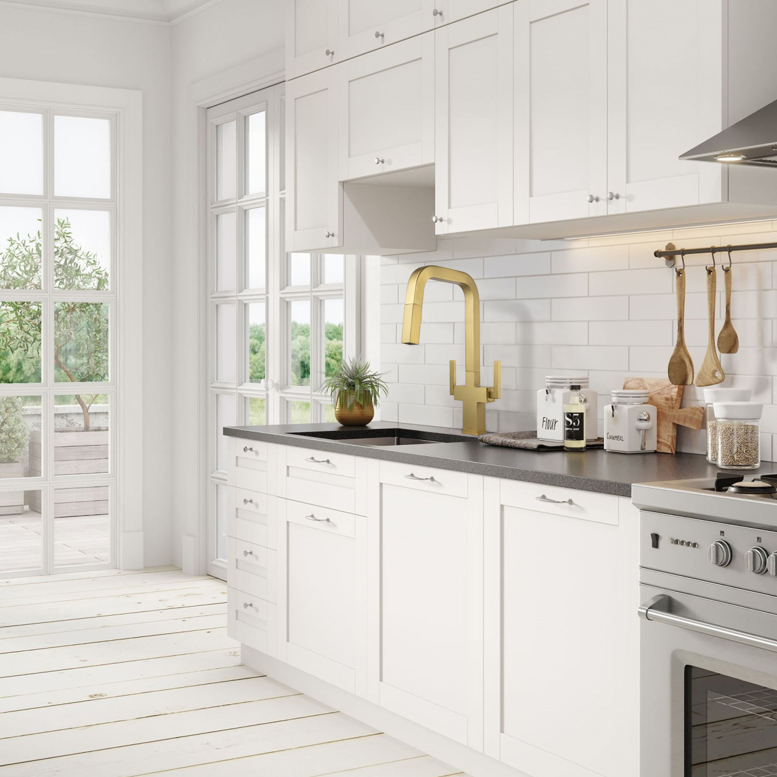 Kitchen Faucet with Pull Down Sprayer KF802 - Lava Odoro -LAVA ODORO