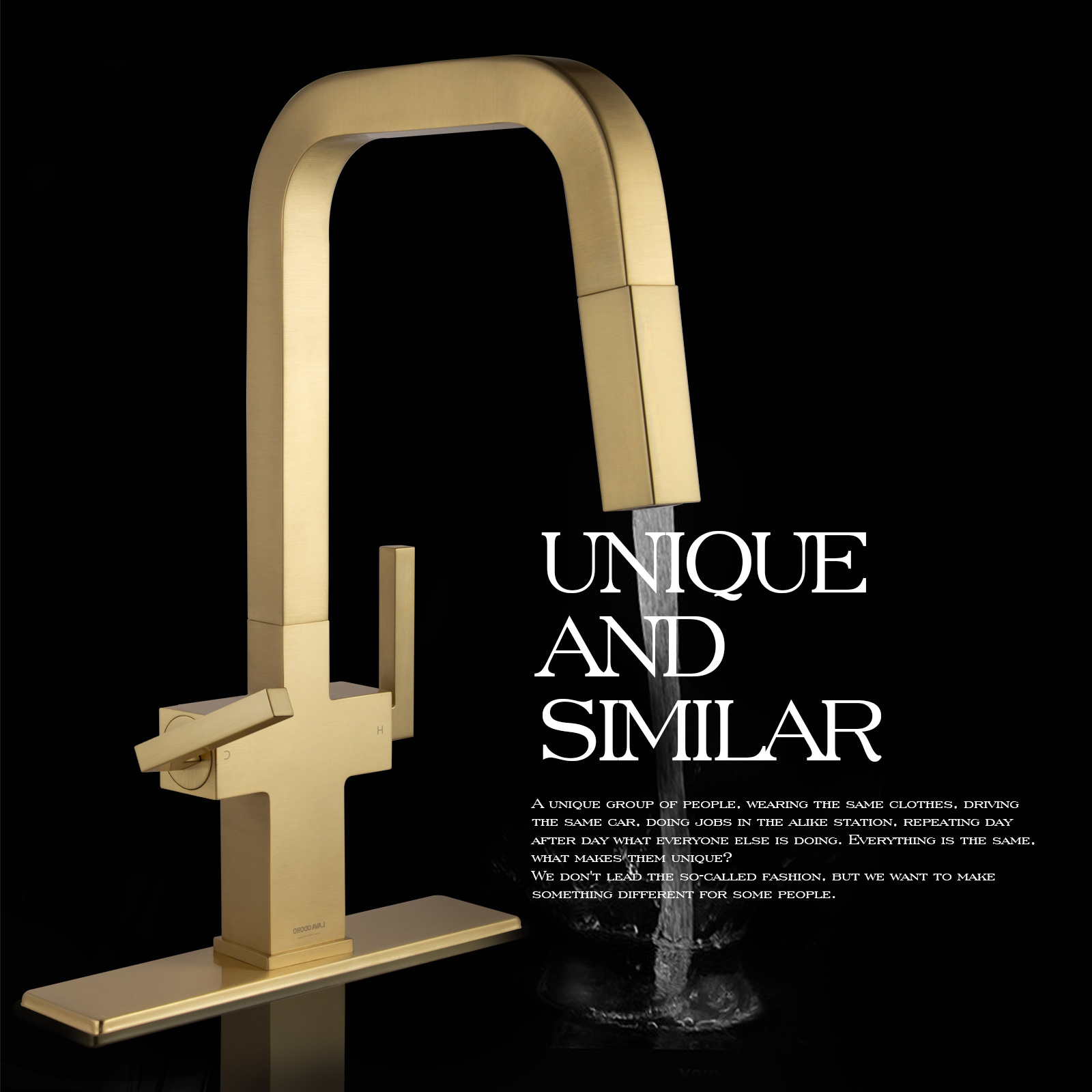 Kitchen Faucet with Pull Down Sprayer KF802 - Lava Odoro -LAVA ODORO