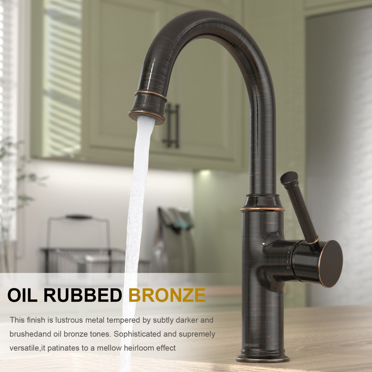 Kitchen Bar Faucet, Oil Rubbed Bronze, KBF201, Lava Odoro