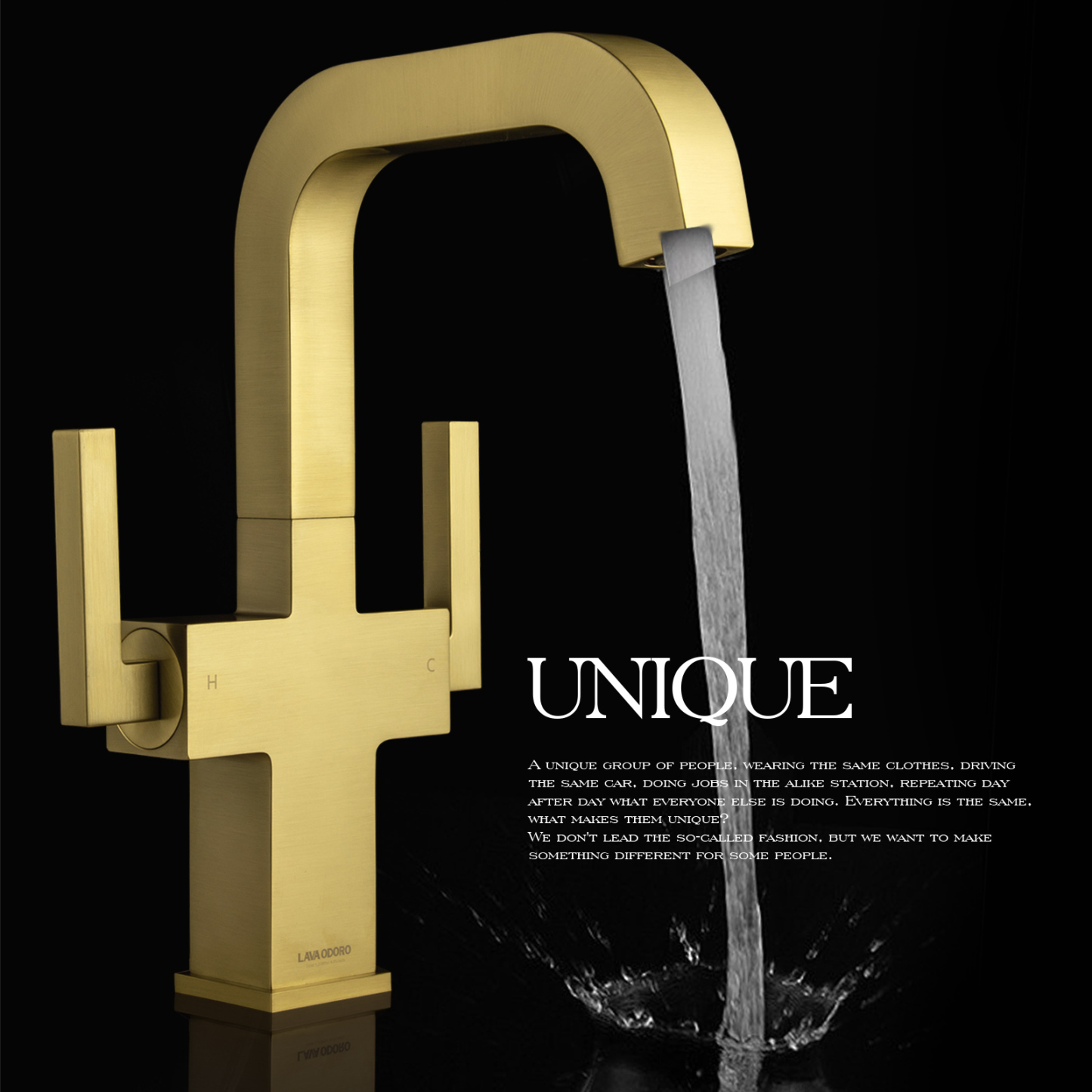 Bathroom Faucet Single Hole Two Handle Bathroom Sink Faucet High Arc Swivel BF705 I Lava Odoro -LAVA ODORO