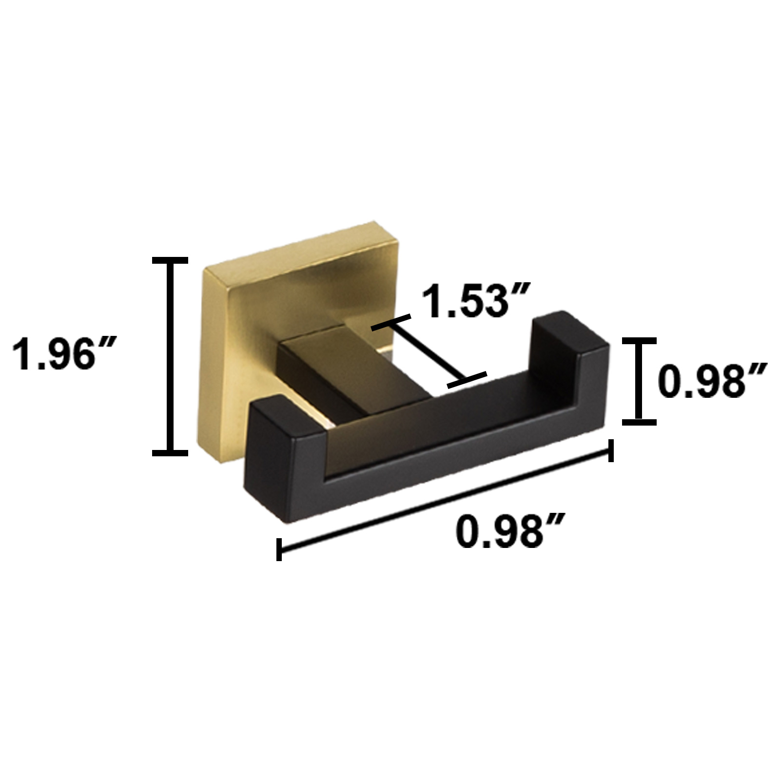 Square Double Towel Hook - Lava Odoro-LAVA ODORO