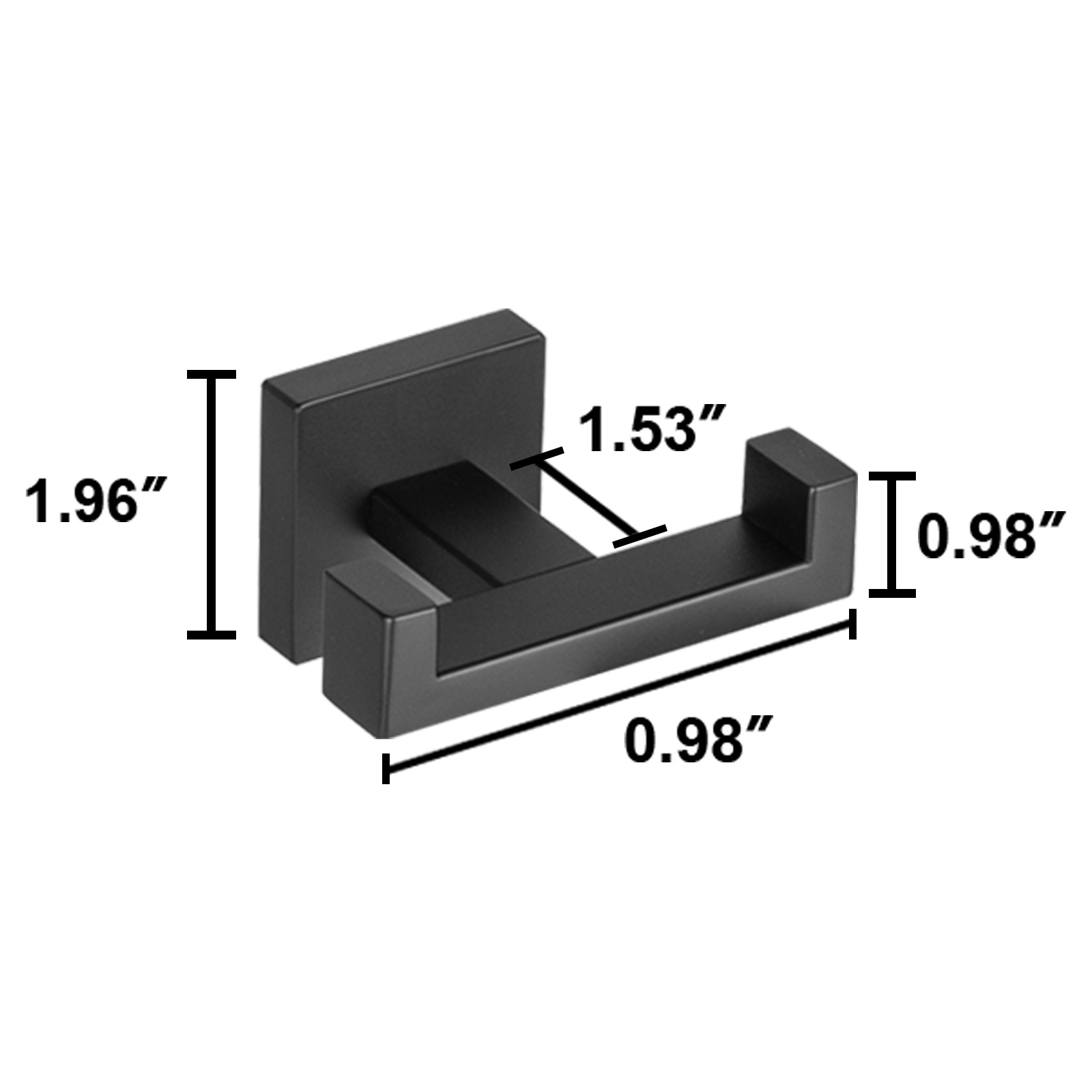 Square Double Towel Hook - Lava Odoro-LAVA ODORO