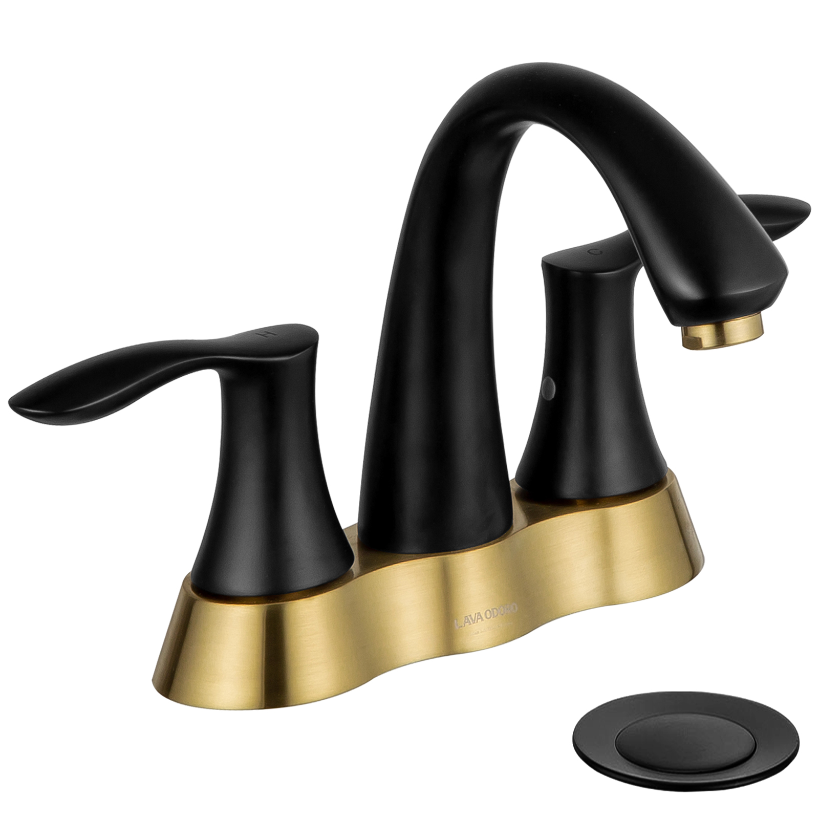 4 Inch Centerset Bathroom Faucet with Drain Assembly - Lava Odoro-LAVA ODORO
