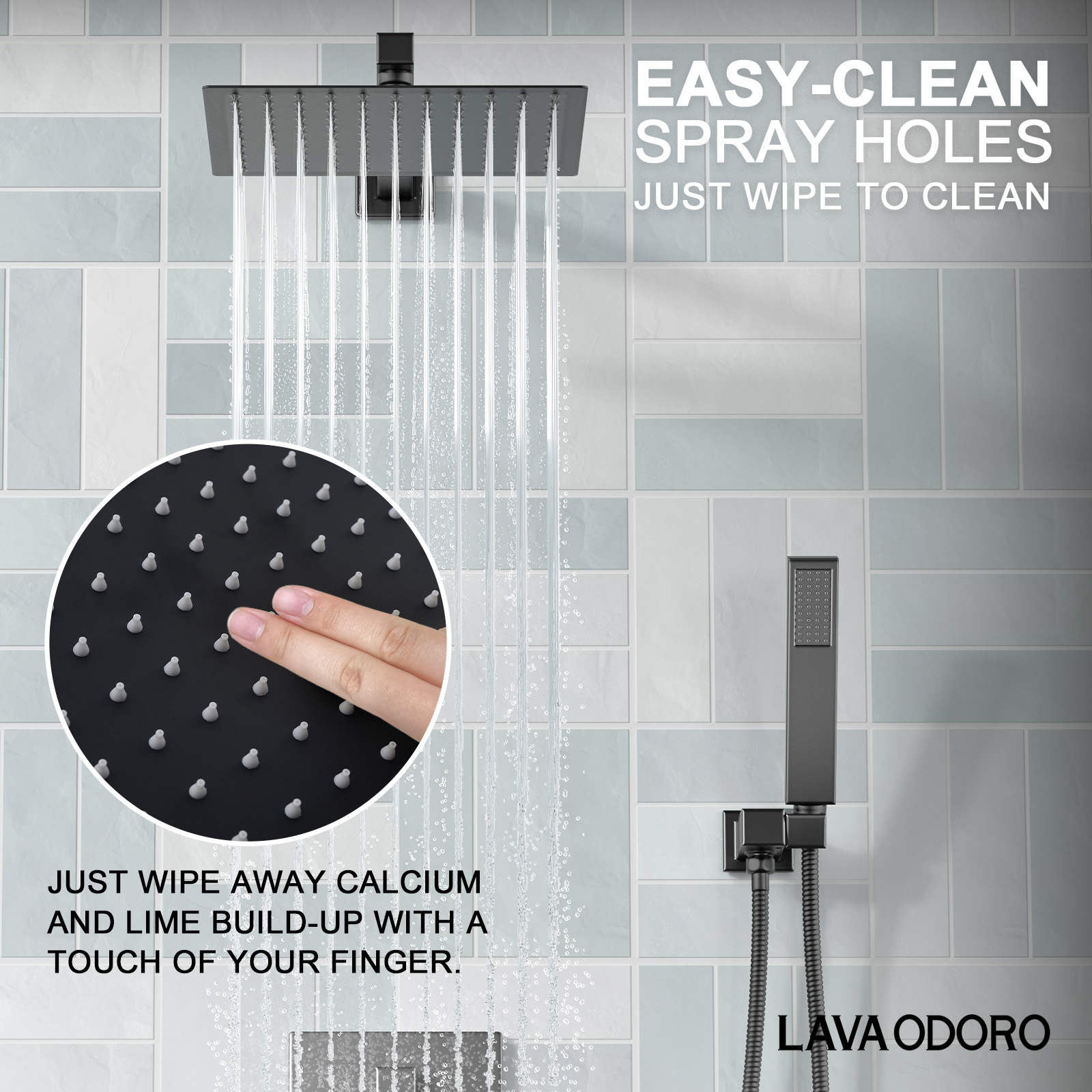black modern shower faucets set shower system shower faucet with valve shower trim kit lava odoro