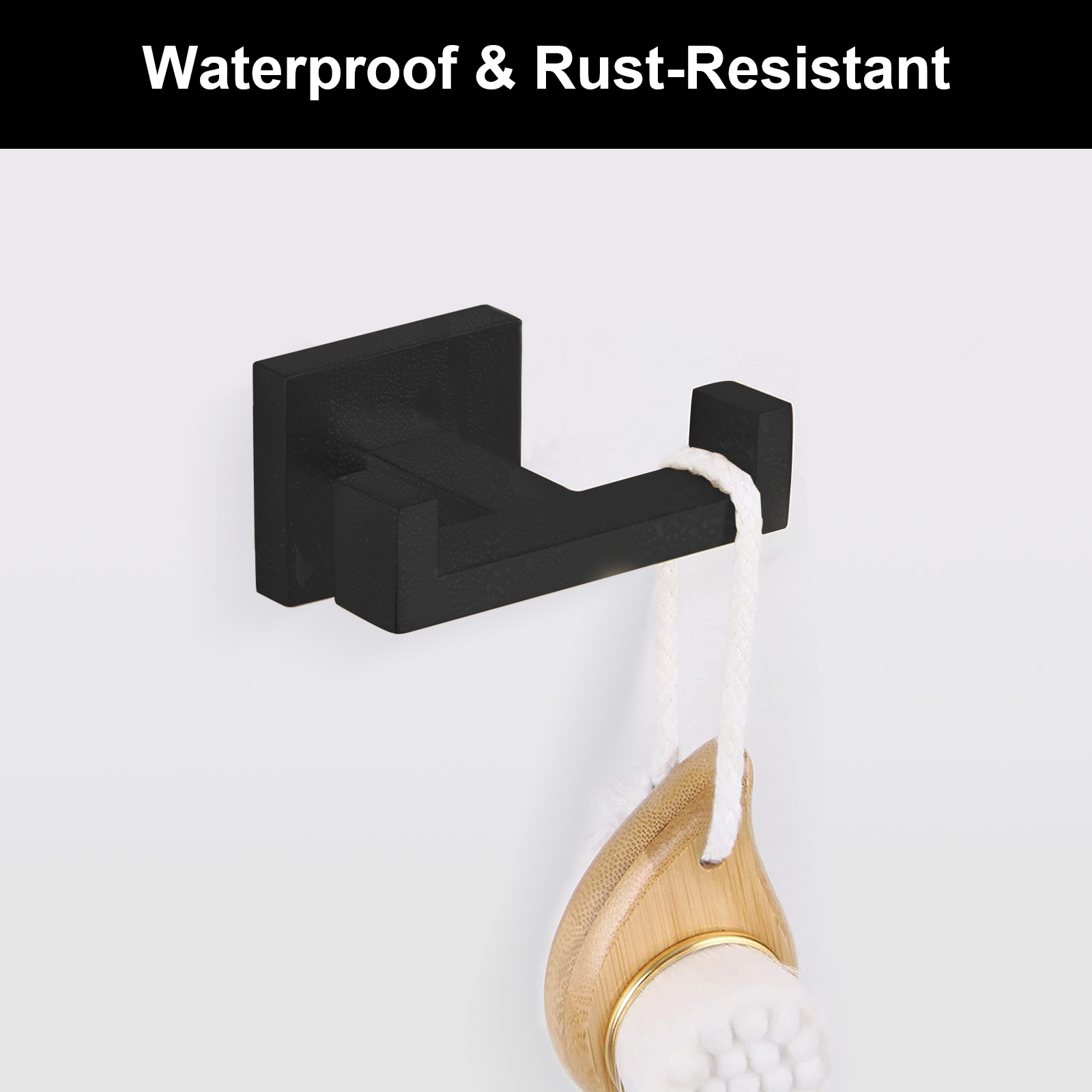 Square Double Towel Hook - Lava Odoro-LAVA ODORO