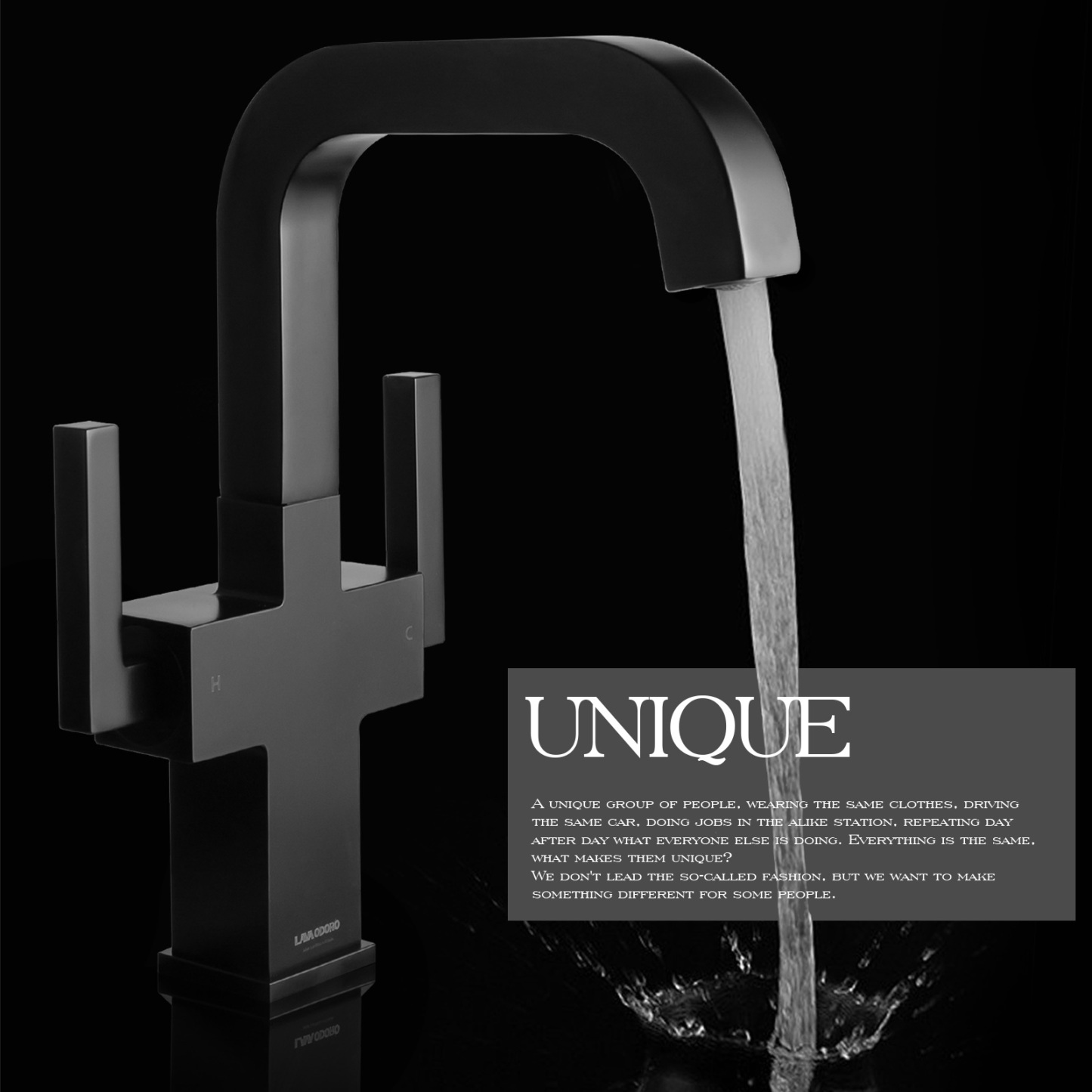 Bathroom Faucet Single Hole Two Handle Bathroom Sink Faucet High Arc Swivel BF705 I Lava Odoro -LAVA ODORO